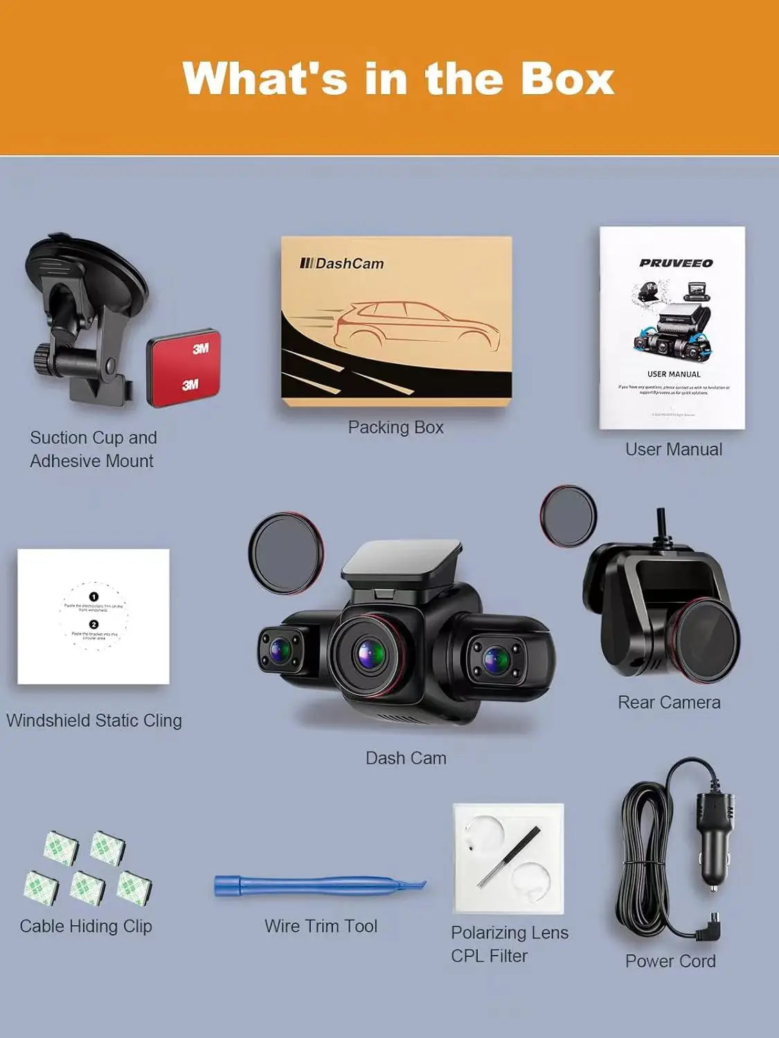 4 Channel DashCam Built-in GPS WiFi Night Vision 360 Degree