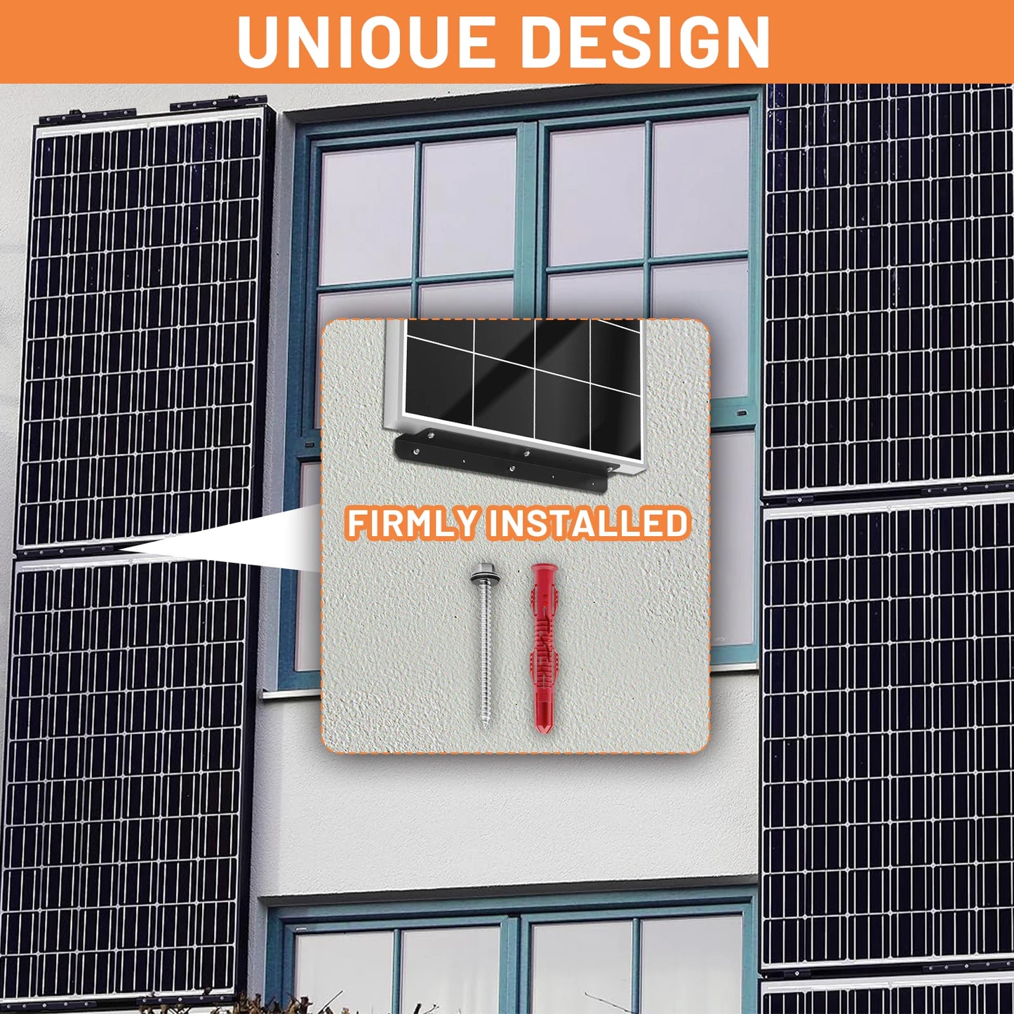 CP-SETUNO 2PCS Z-shaped Solar Panel Holder