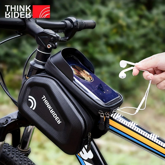 Bike Bag Frame Front Top Tube, Waterproof 7in Phone Case Touchscreen