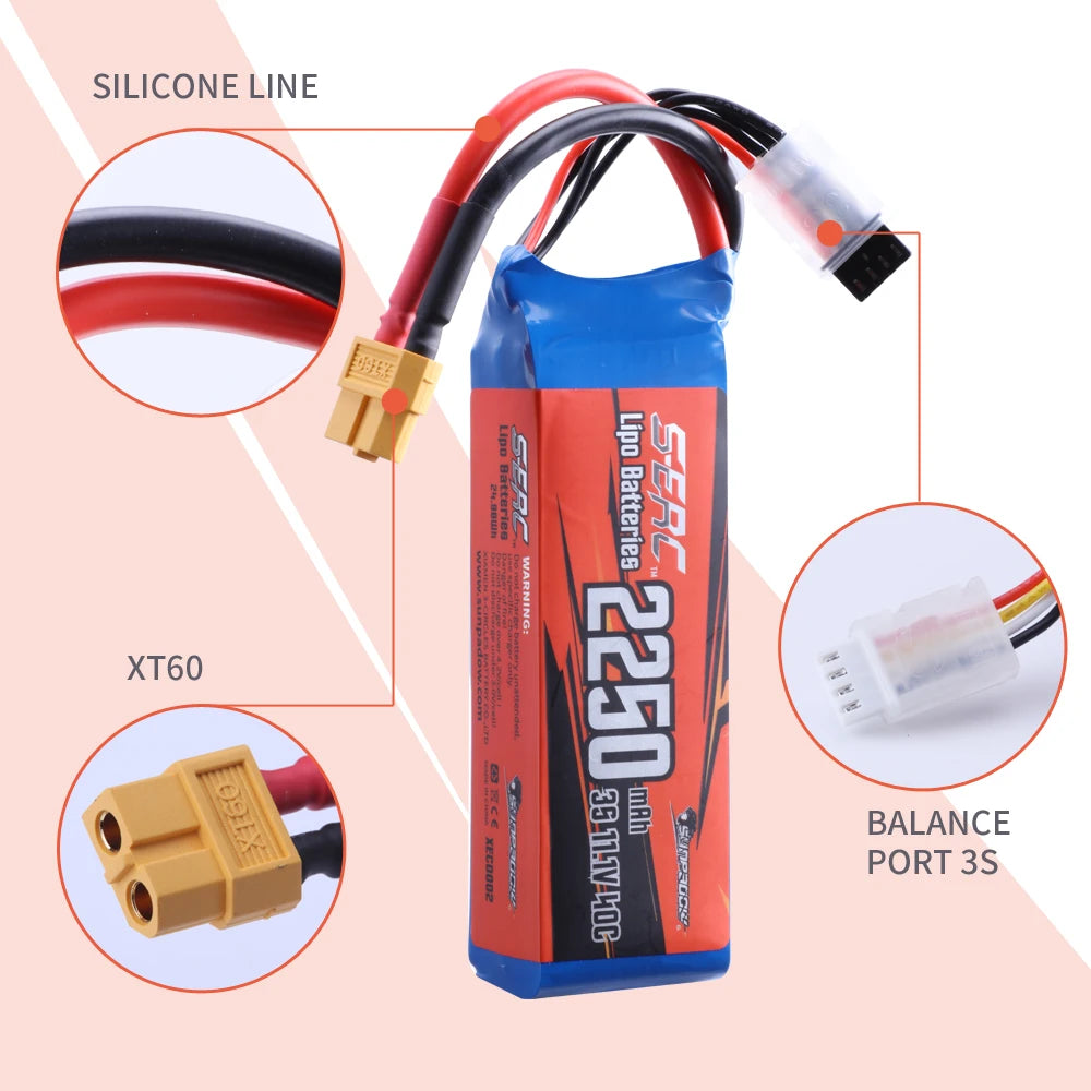 3S Lipo Battery,lightweight design