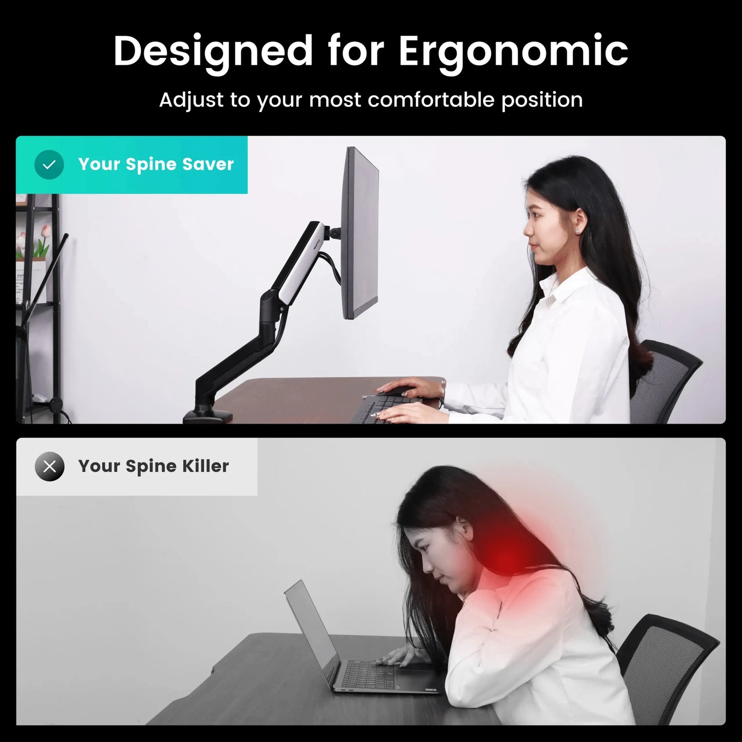 Monitor Arm Single Arm, Flexible Adjustment