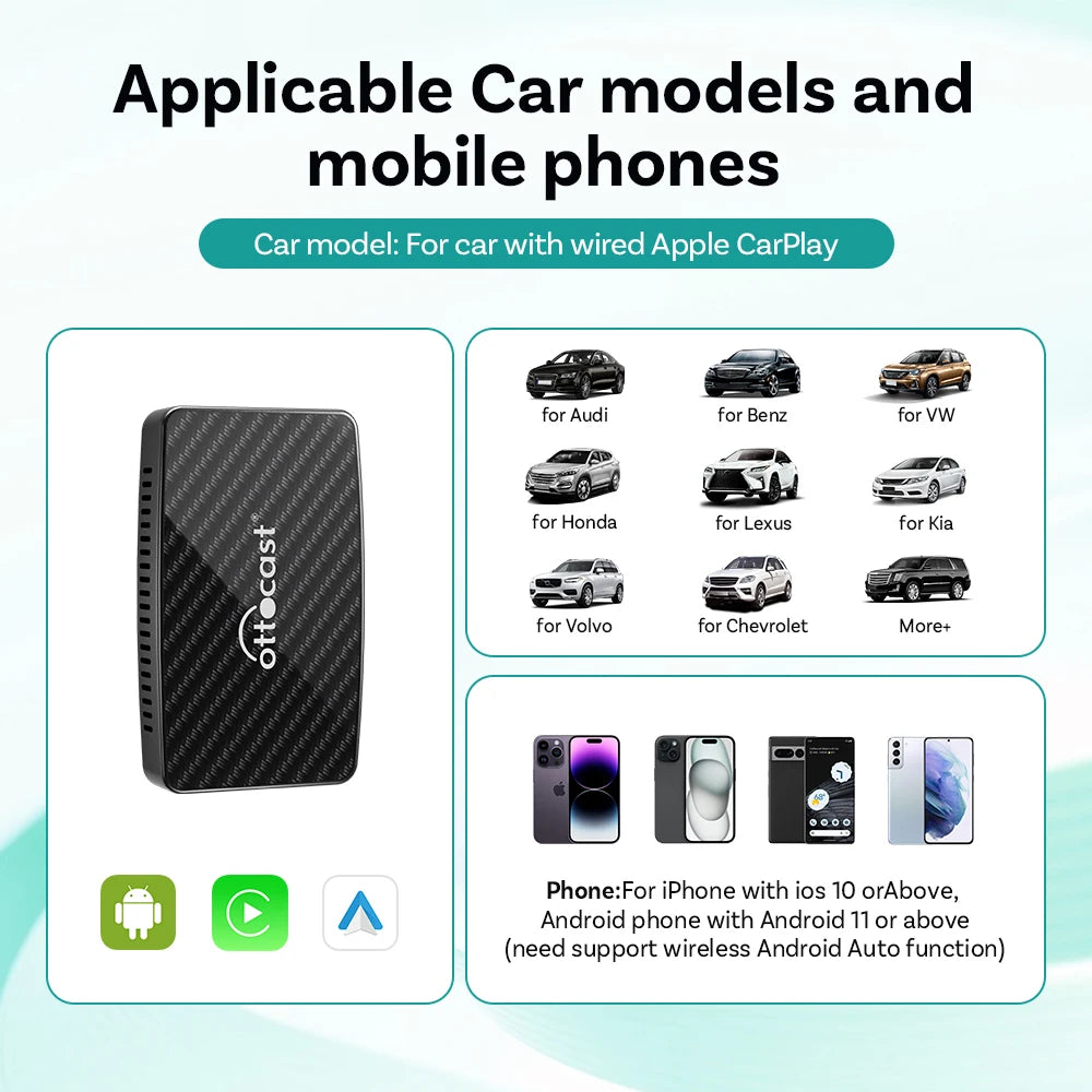 Video Pro Wireless CarPlay Adapter, Android