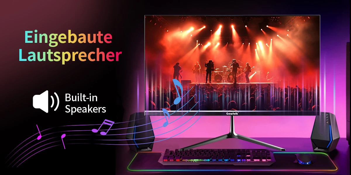 24.5 Inch Gaming Monitor, 1080P Frameless