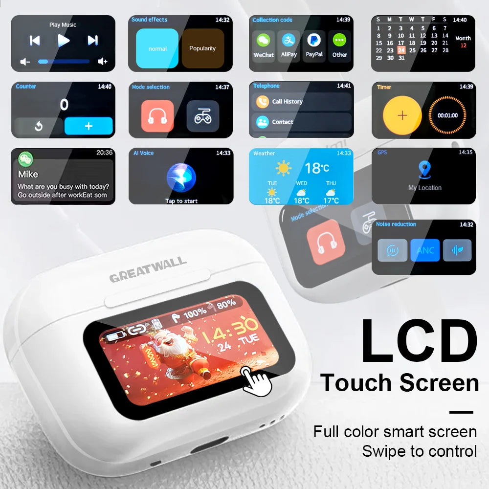 Original Wireless Bluetooth Earbuds with LED Touch Screen