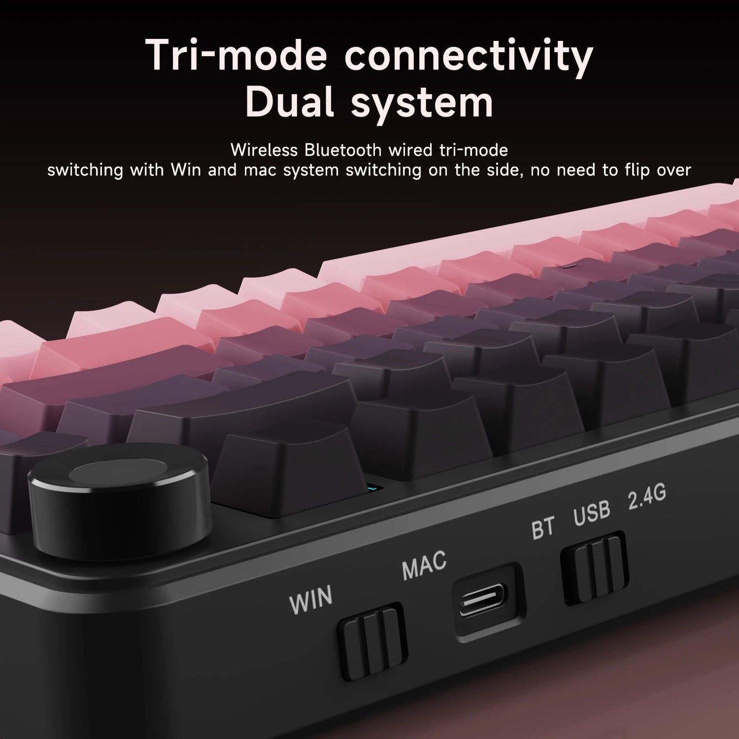 2.4G wireless/Bluetooth/wired gaming mechanical keyboard