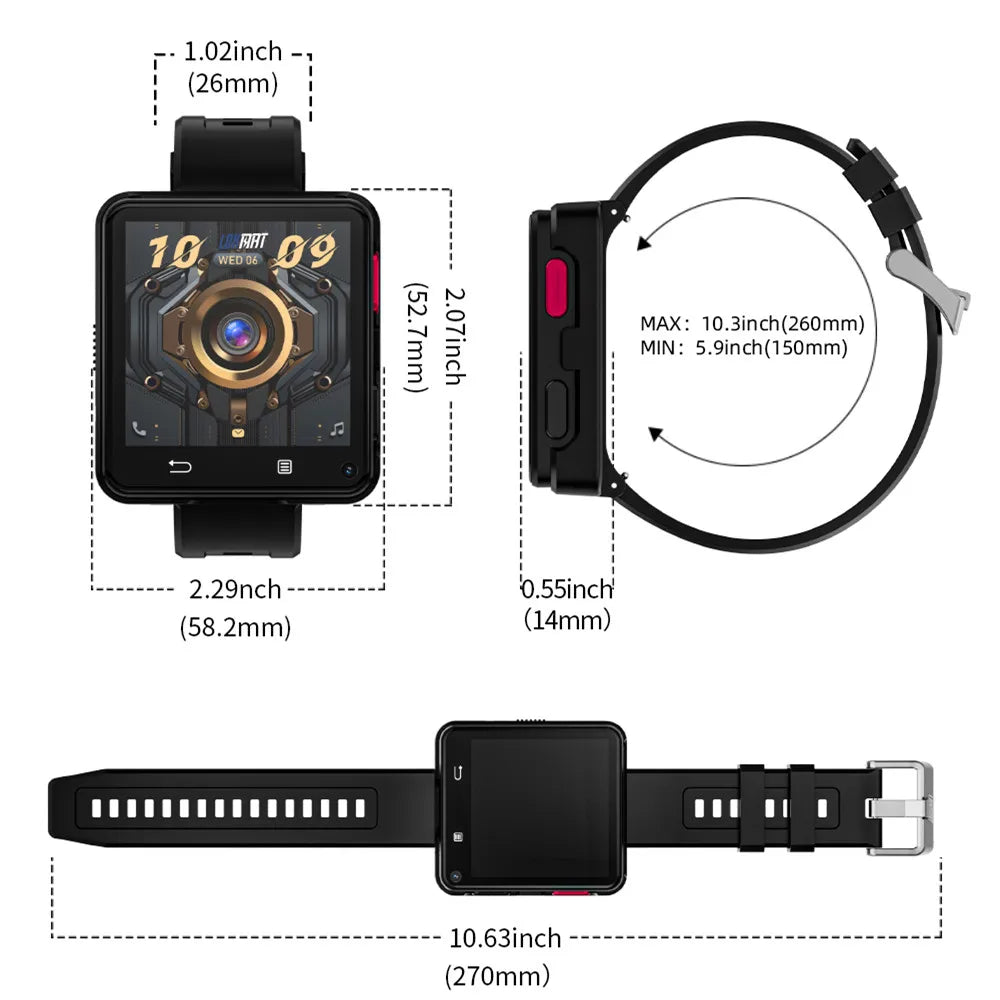 Android 11 Watch Phone Wifi Videos Calls Smart Watch 4G Network
