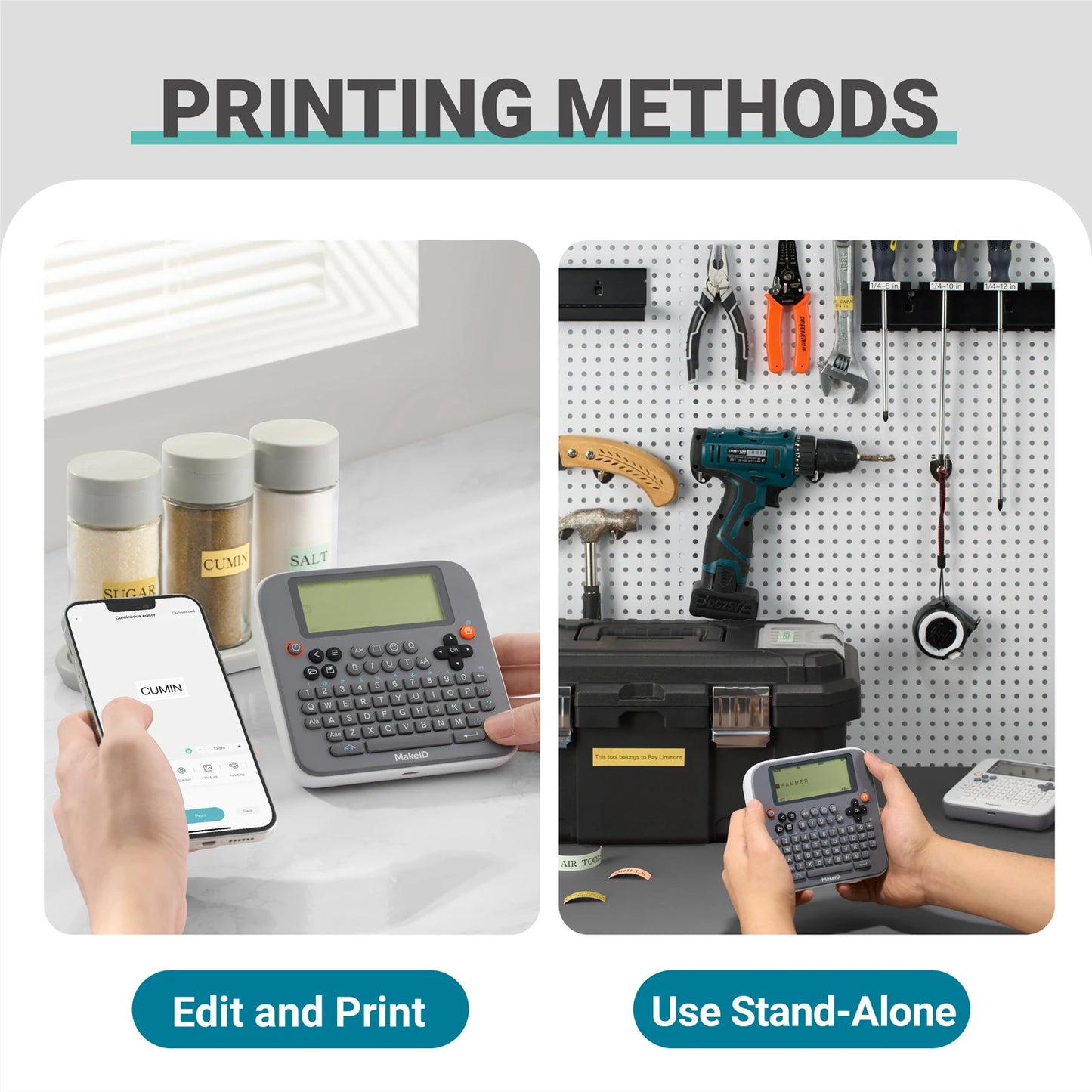 Portable Label Maker - Bluetooth Compatible Thermal Printer