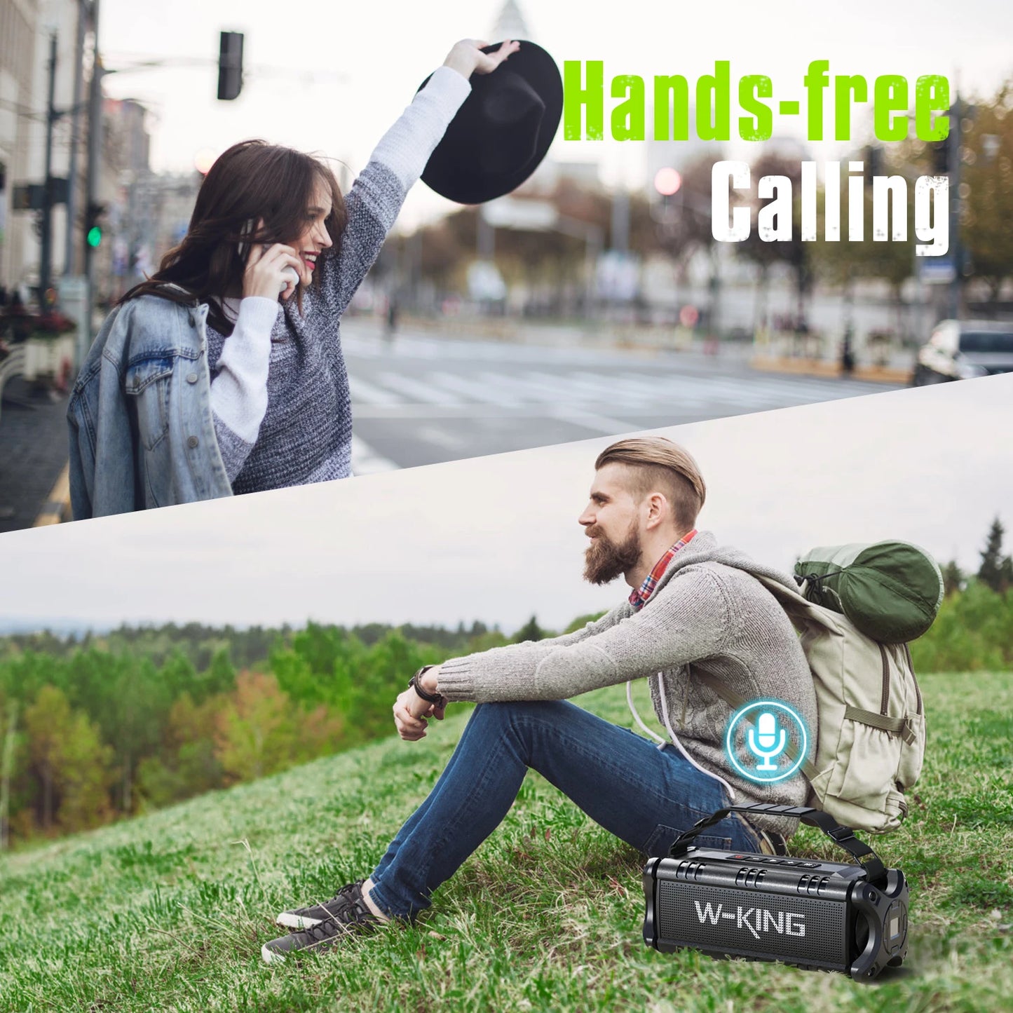 Bluetooth Speaker, 90W Peak, Waterproof, Wireless, Large Outdoor Portable Speaker