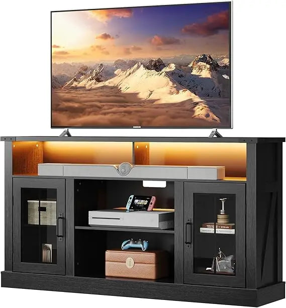 TV Stand for 65 Inch TV,  with LED Lights