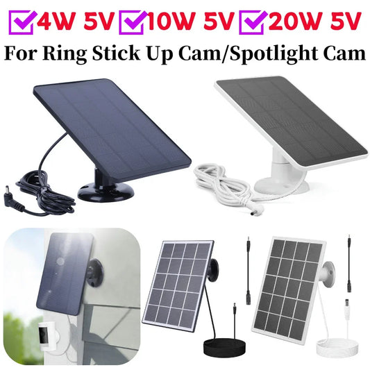 4W 5V Solar Panel Kit Waterproof Adjustable Wall Mount Bracket