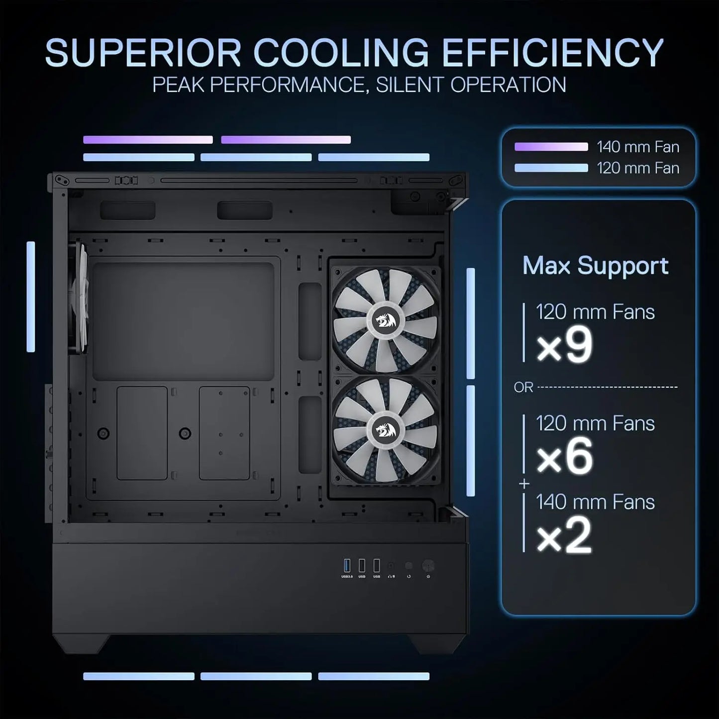 Gaming Back-Mounted PC Case