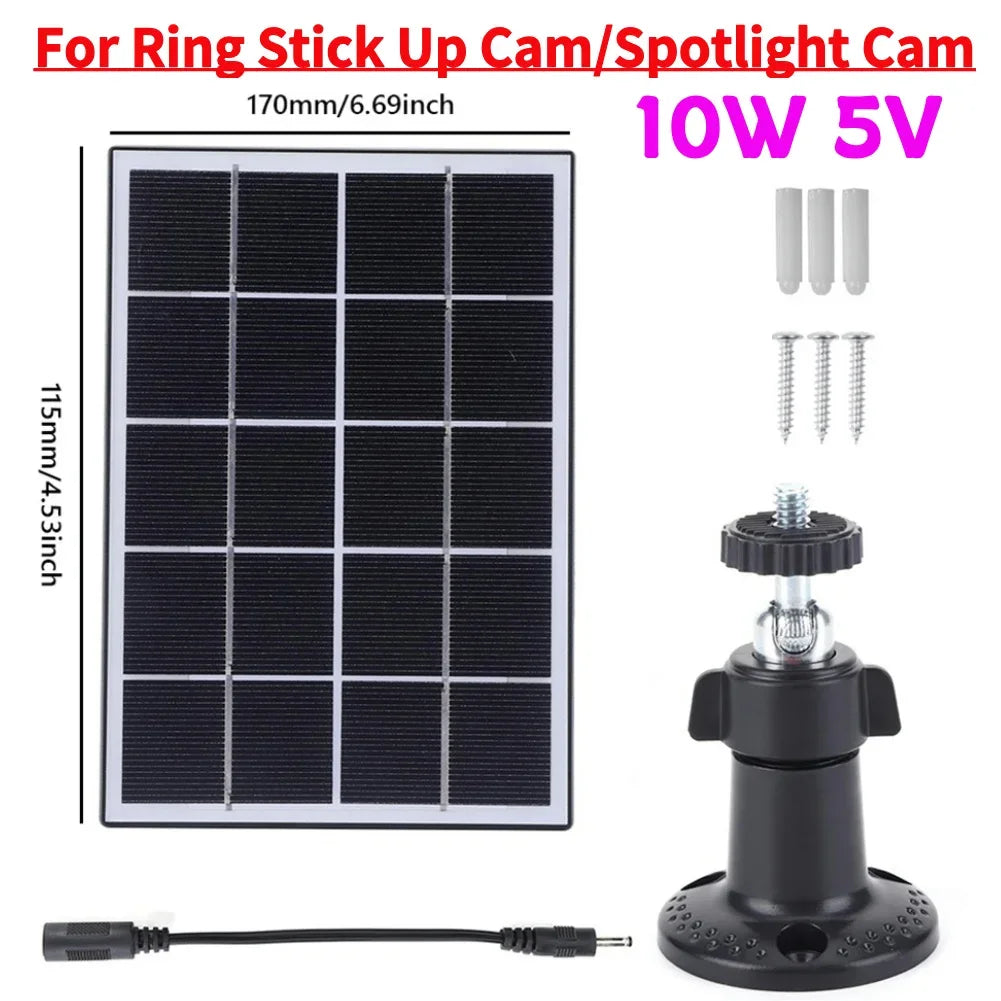 4W 5V Solar Panel Kit Waterproof Adjustable Wall Mount Bracket