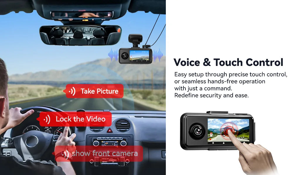 4K Dash Cam Built-in 5.8Ghz WiFi GPS Car DVR Upgrade Night Vision