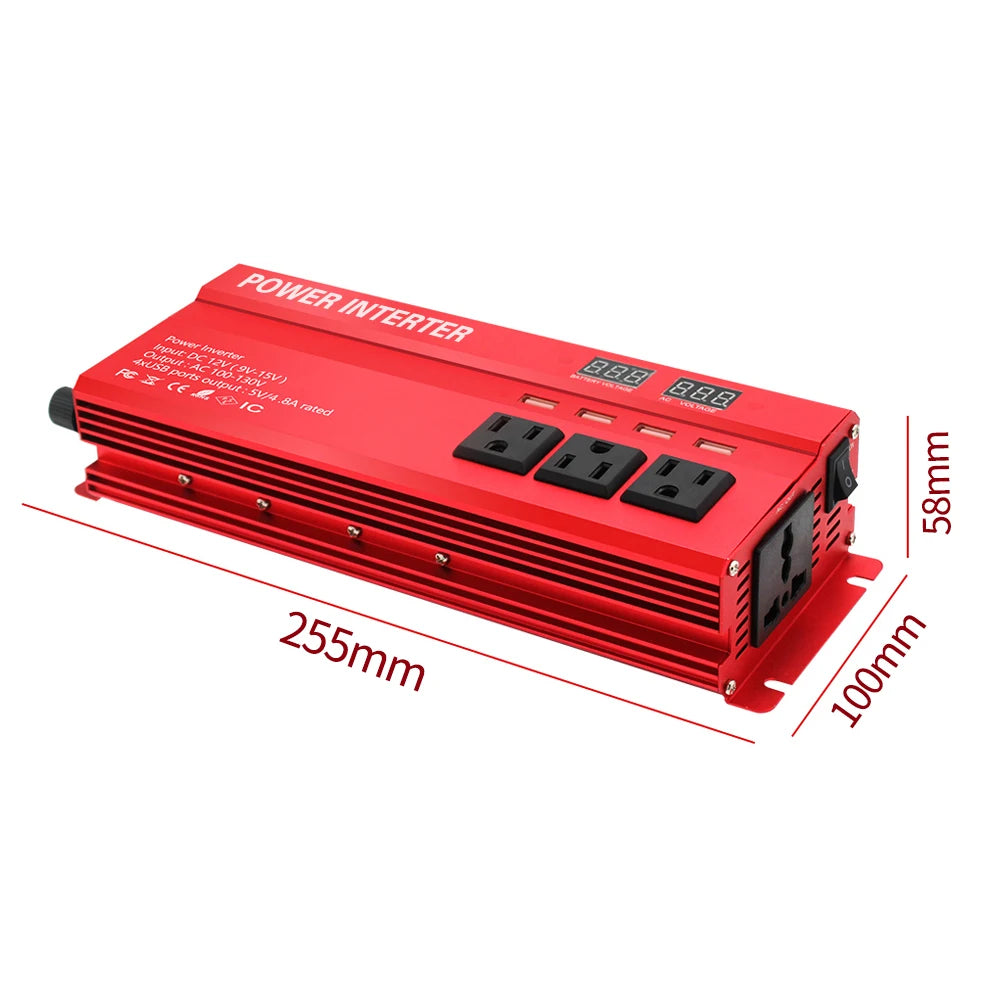 12V To 220V 5000W 6000W Power Inverte for Phone Laptops Car