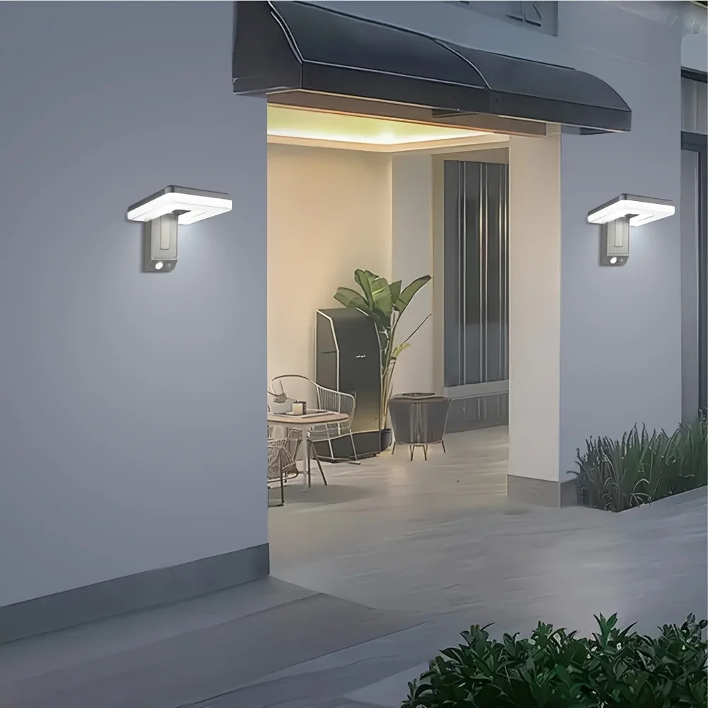 Solar Motion Sensor Outdoor Wall Light, Led Waterproof Dusk to Dawn