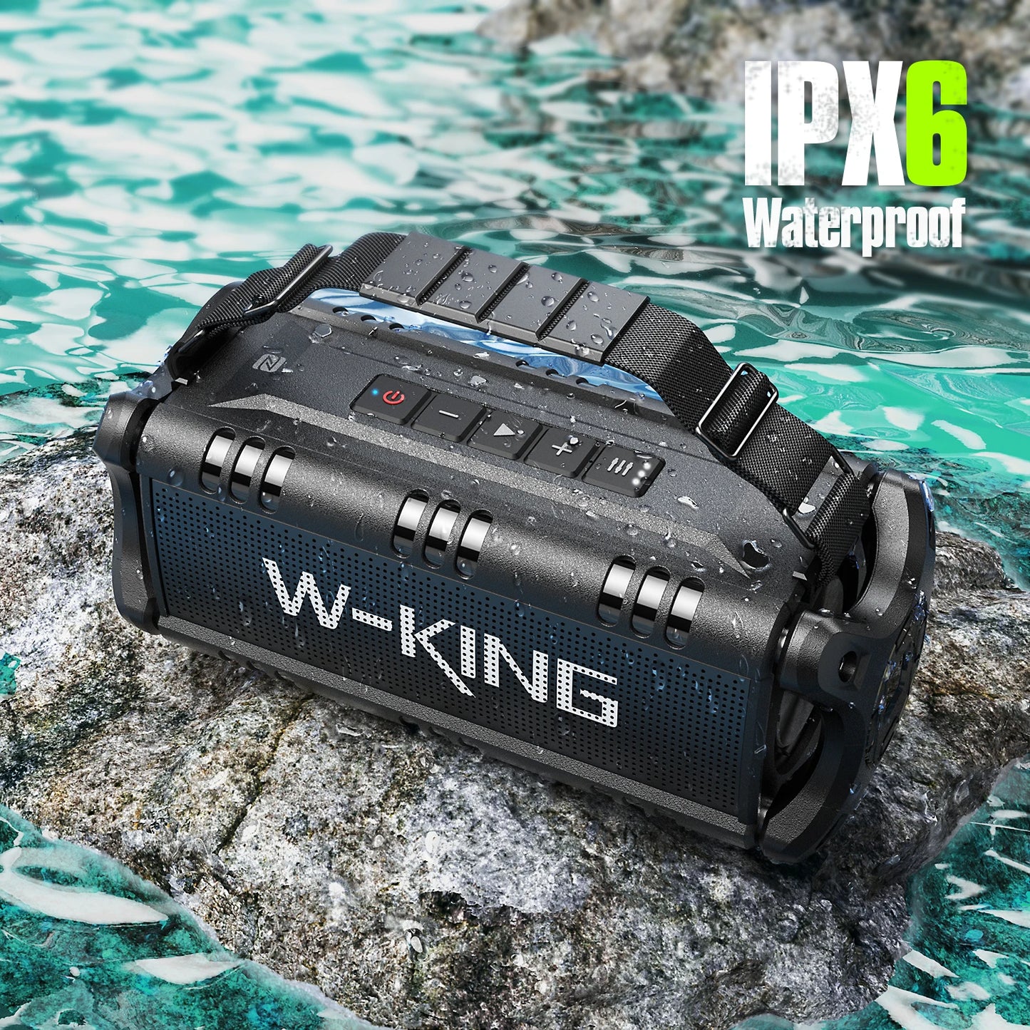 Bluetooth Speaker, 90W Peak, Waterproof, Wireless, Large Outdoor Portable Speaker