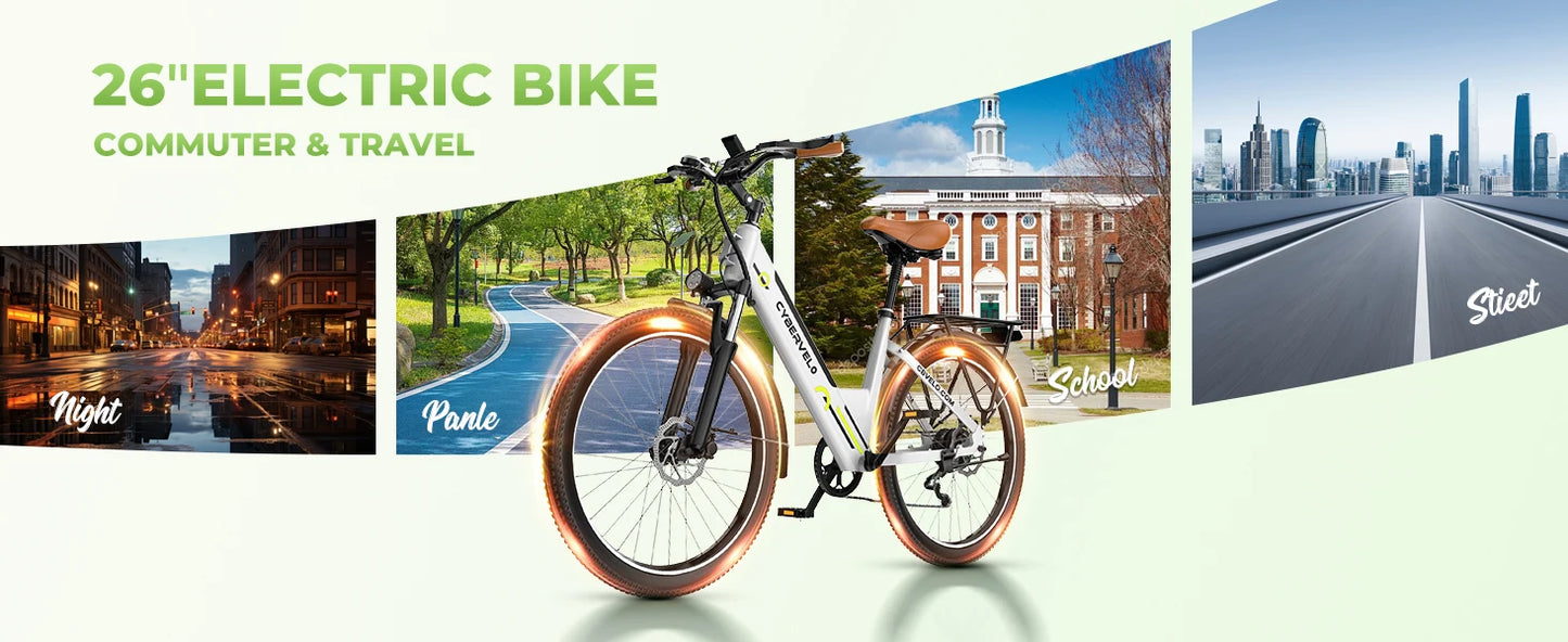 1000 Peak Electric Bike for Adults, up 80 Miles Removable Battery