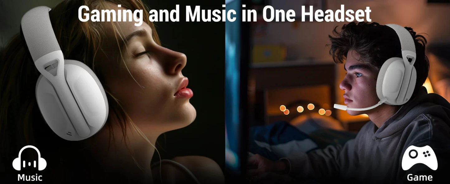 Ultra-Light Wireless Gaming Headset for PC/PS4/PS5/Switch/Xbox