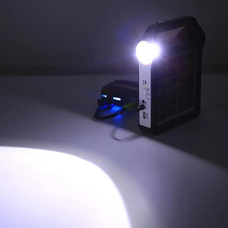 6V rechargeable, solar panel energy storage and generation system kit