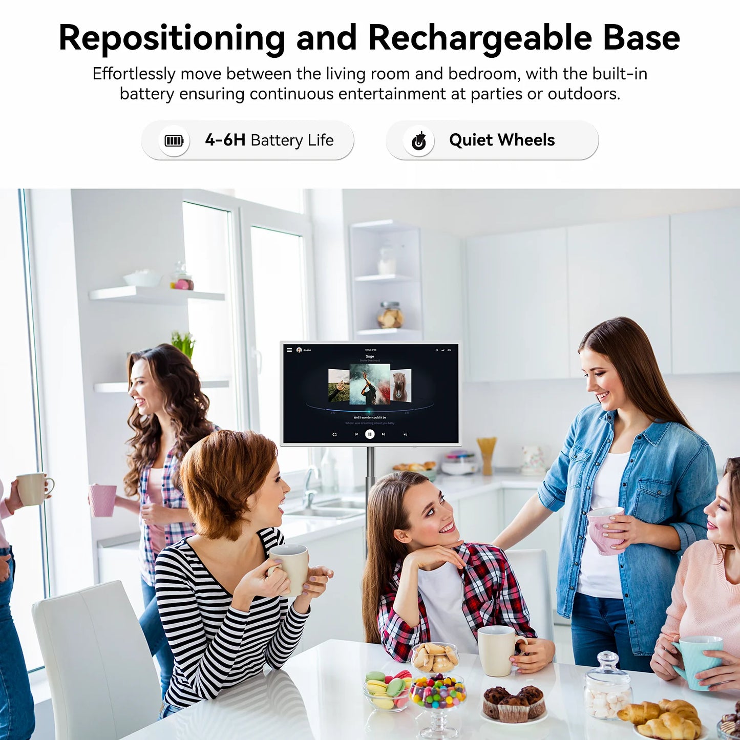 4K Touch Screen Portable TV