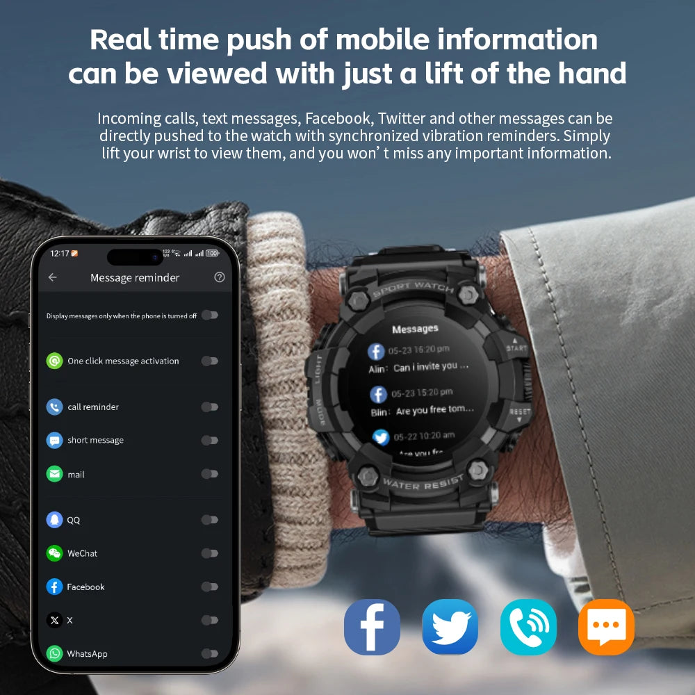 LOKMAT Rugged Sport Smart Watch ATTACK-GT