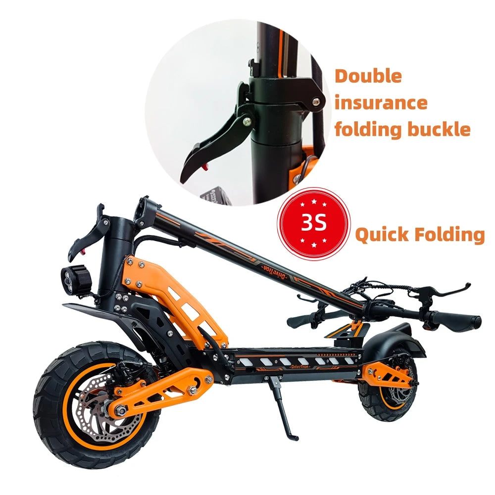 Off-Road  Dual Motor 48V 52V 20.8Ah Electric Scooter 1200W
