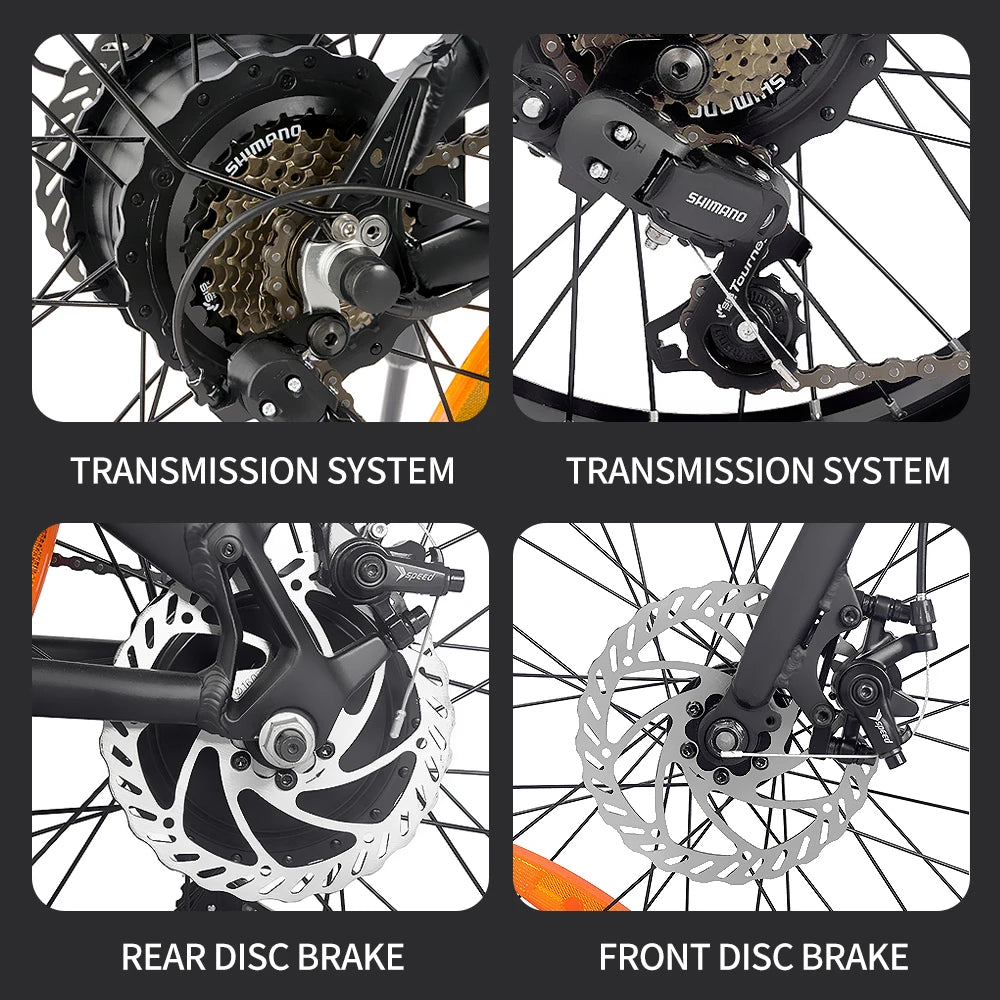 1000W 48v 15AH Fat Tire electric Mountain Bike