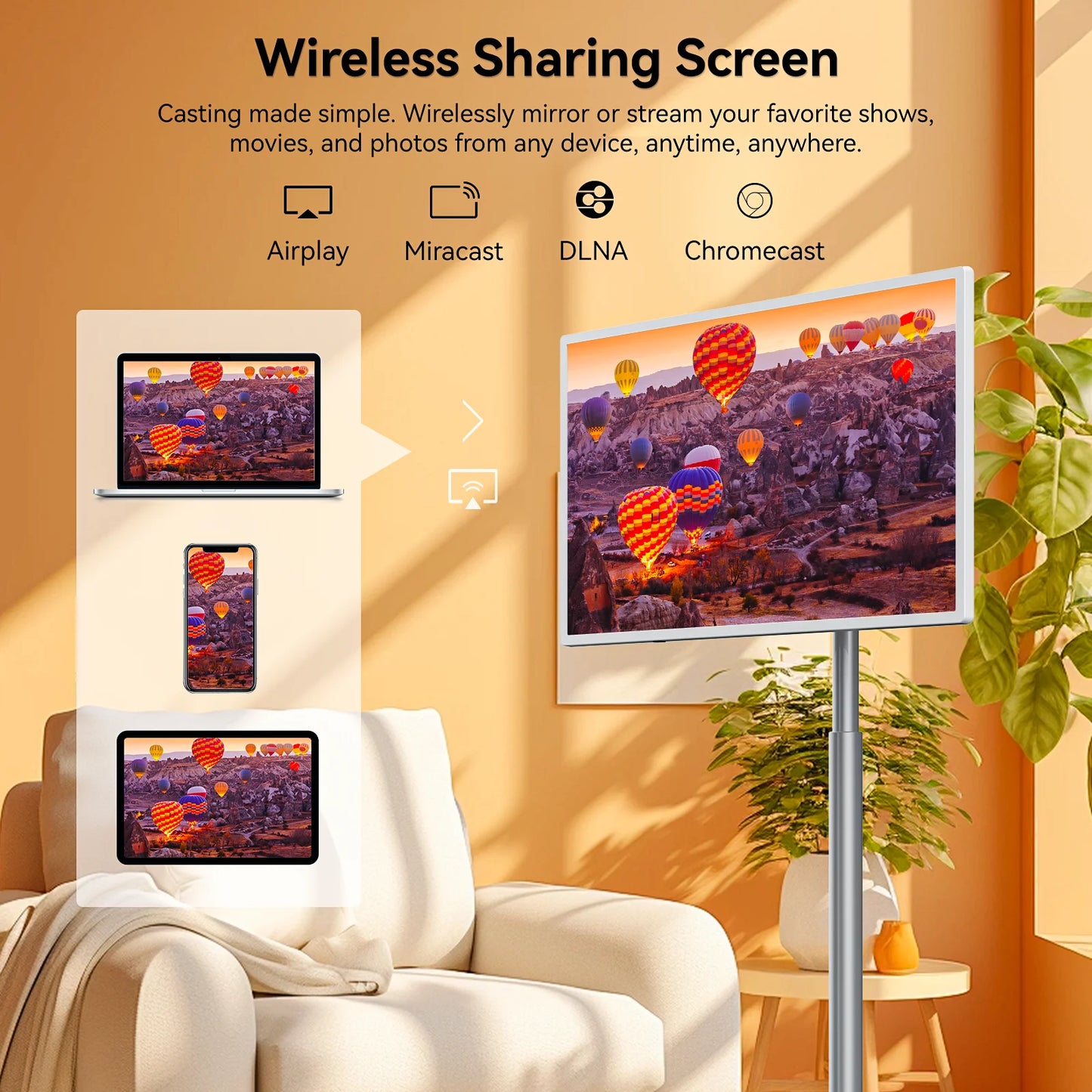 4K Touch Screen Portable TV