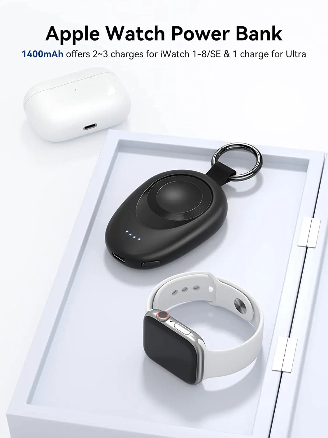 Portable Charger, Travel Power Bank , Wireless Keychain
