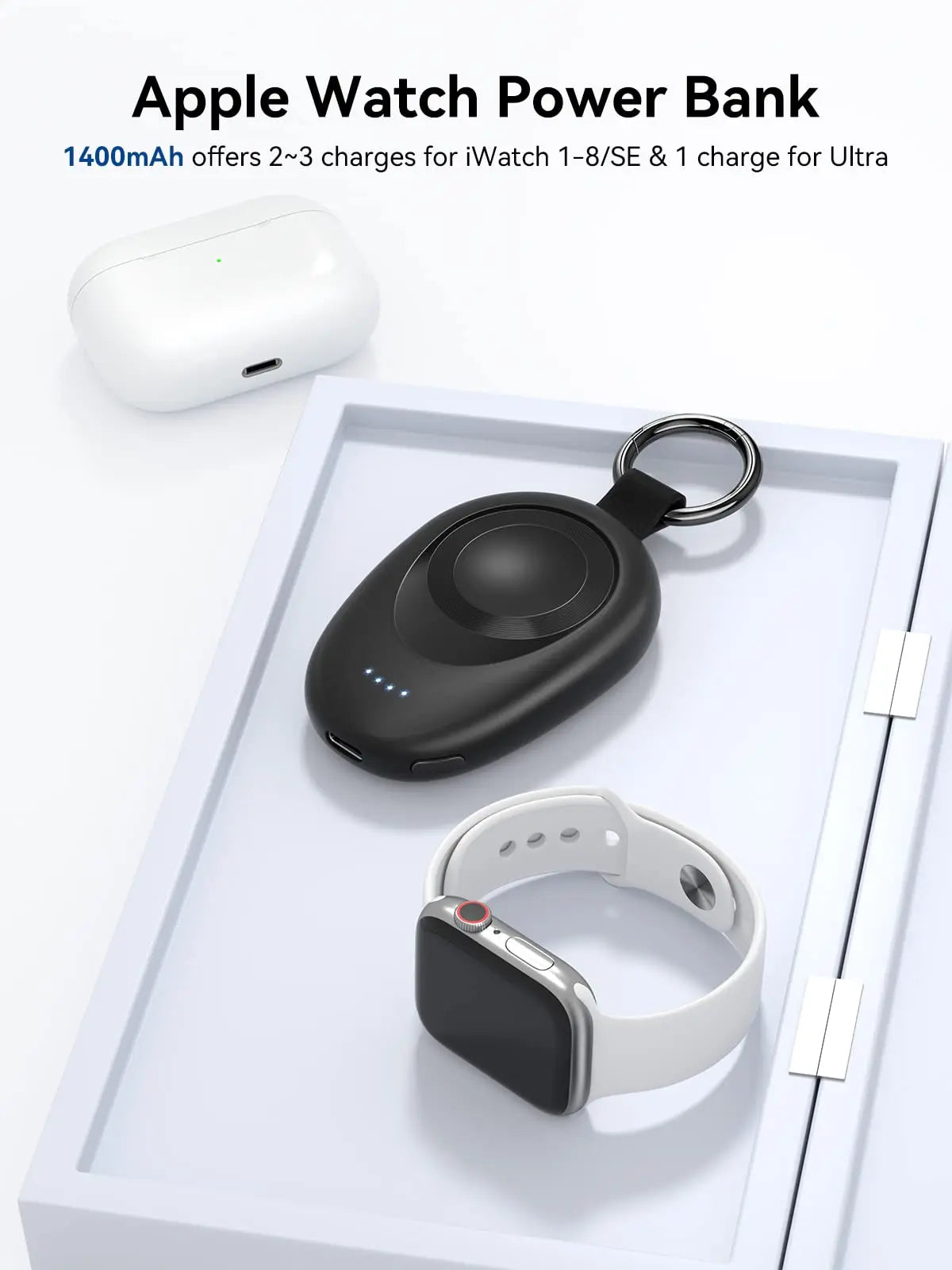 Portable Charger, Travel Power Bank , Wireless Keychain