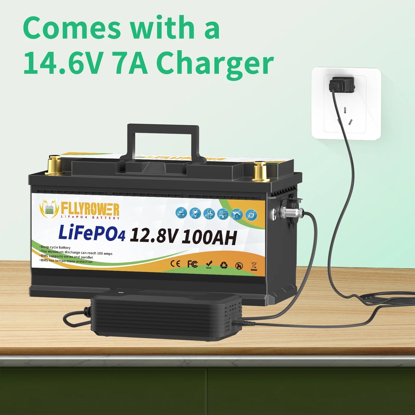 Lithium Battery, RV Boat Motors Inverter Solar Wind Lithium Iron Phosphate Battery