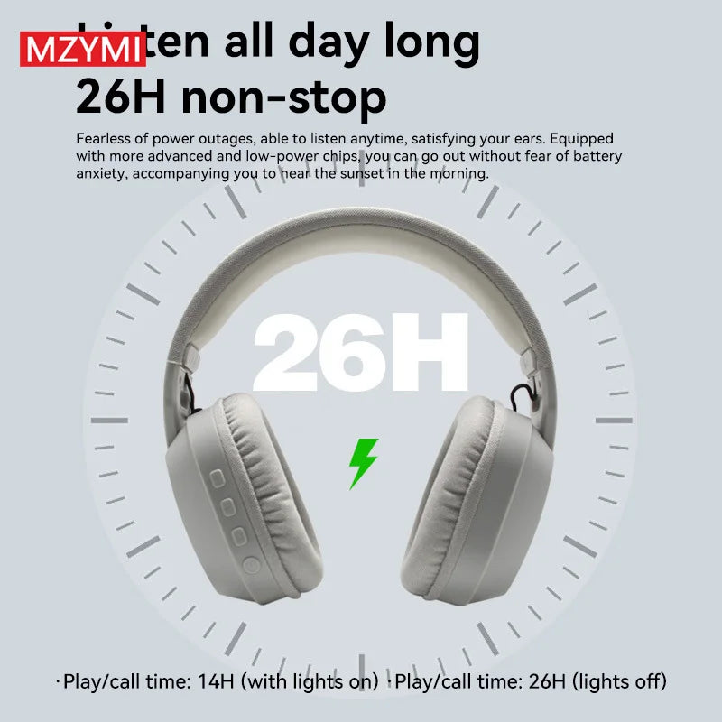 Foldable Wireless Gaming Earphone Built-in Mic For PC