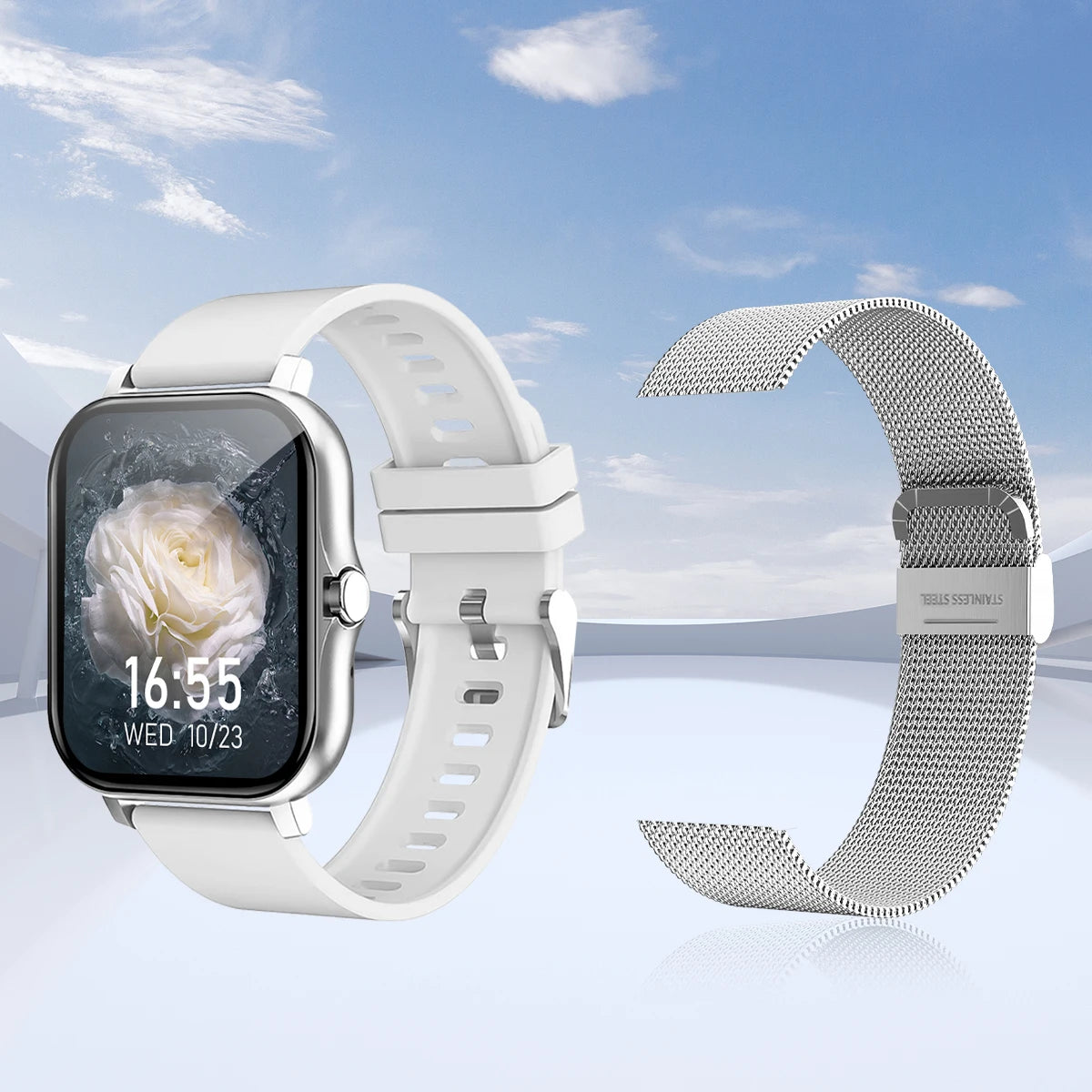 Smart watch wireless calling/dial, fitness monitoring for iPhone/Andriod