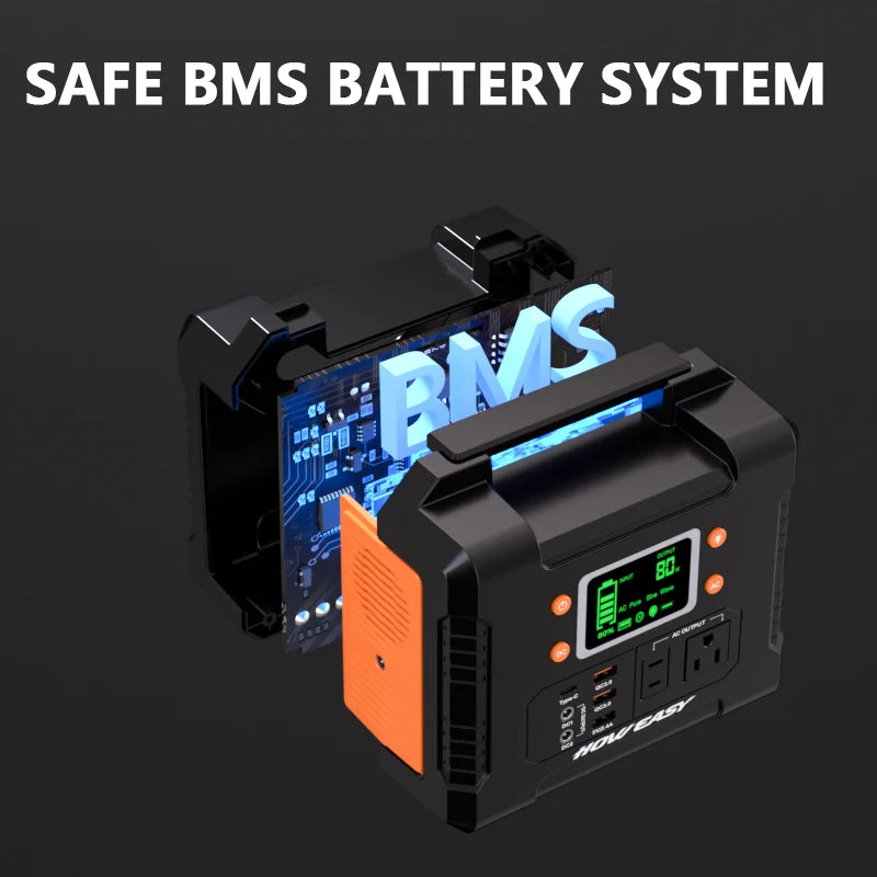 300W Portable Power Station, Solar Generator (Without Solar Panel)Spare Lithium Battery