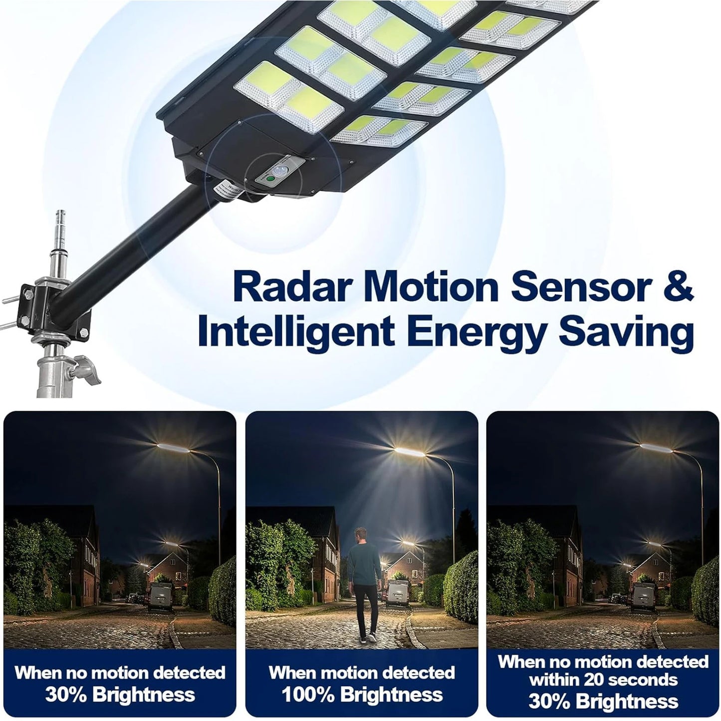 5000W Solar Street Light Outdoor, Flood Light w Motion Sensor