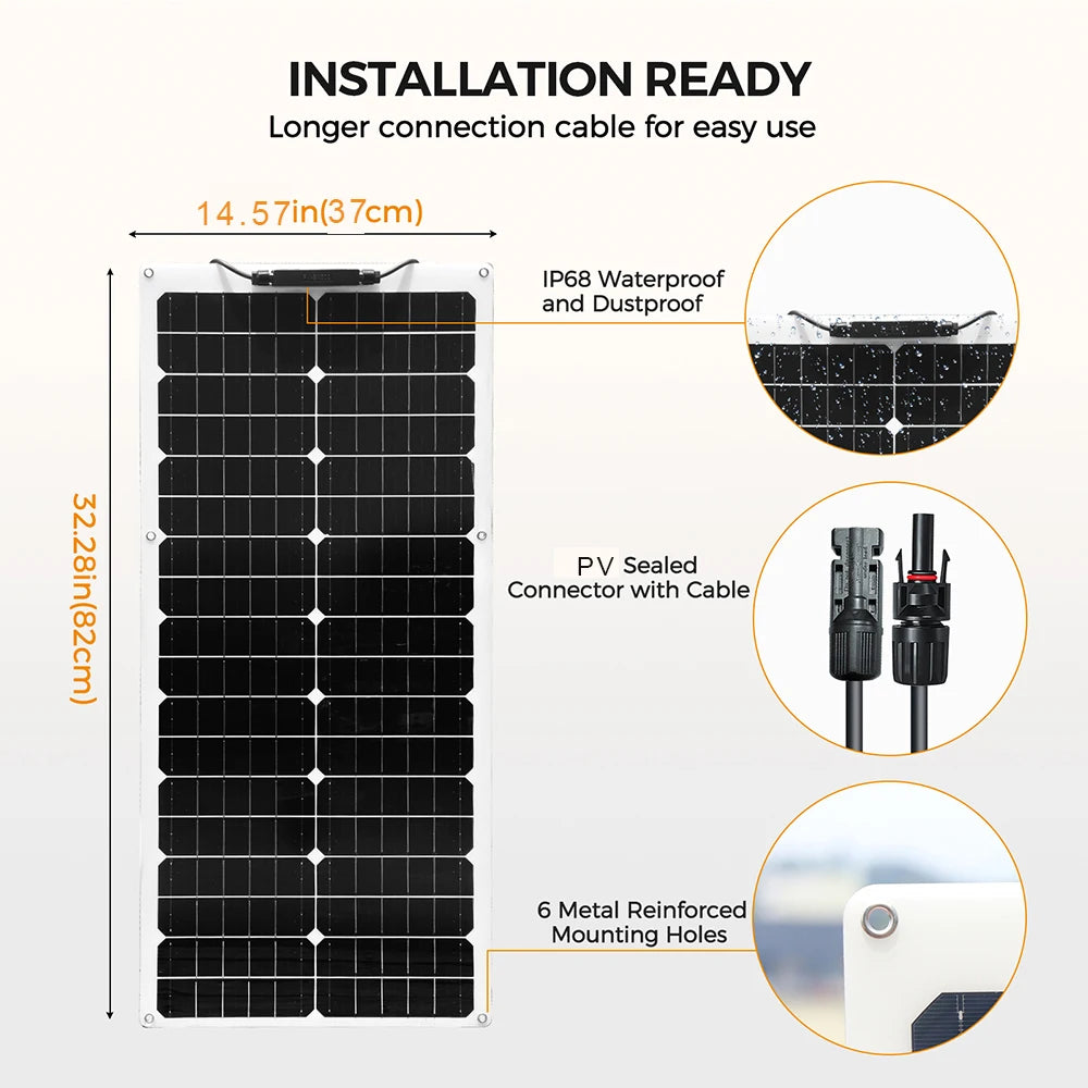12V Flexible Solar Panel Kit