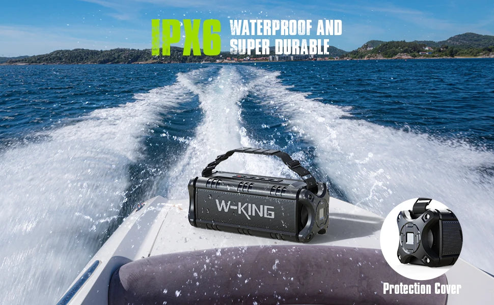 Bluetooth Speaker, 90W Peak, Waterproof, Wireless, Large Outdoor Portable Speaker