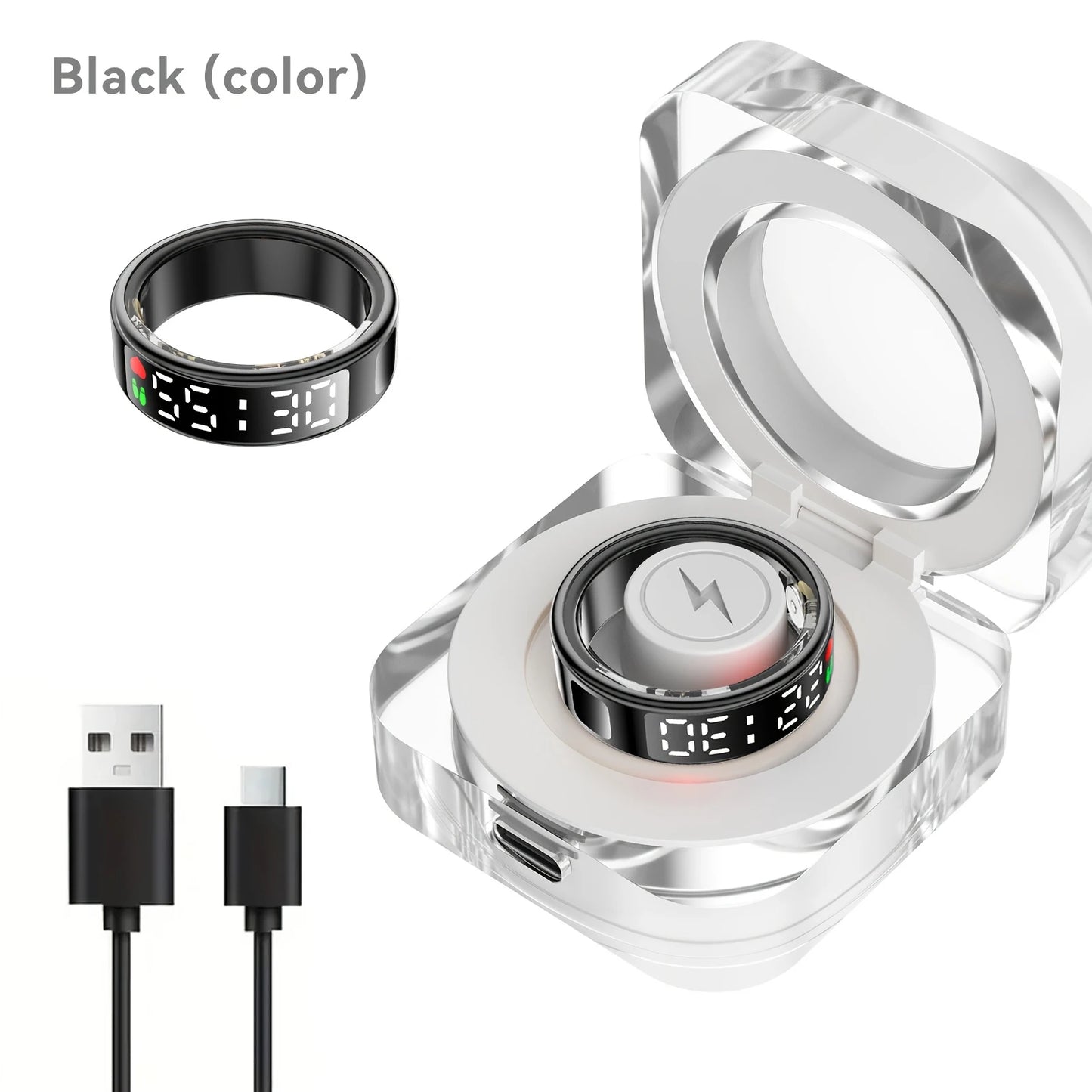 Smart ring, unisex ,multiple sports modes with charging box
