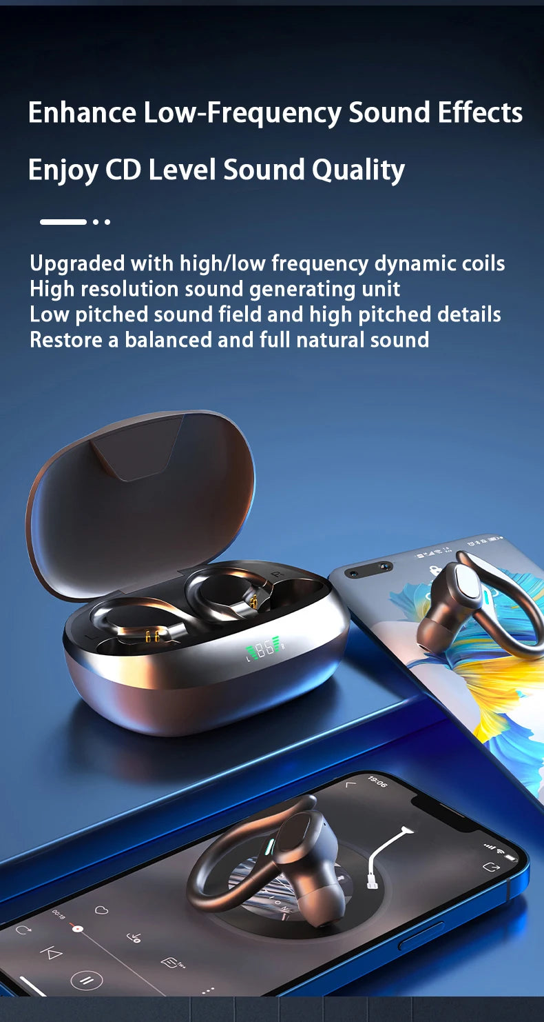 Wireless Earphones Sport Ear Hook, Waterproof