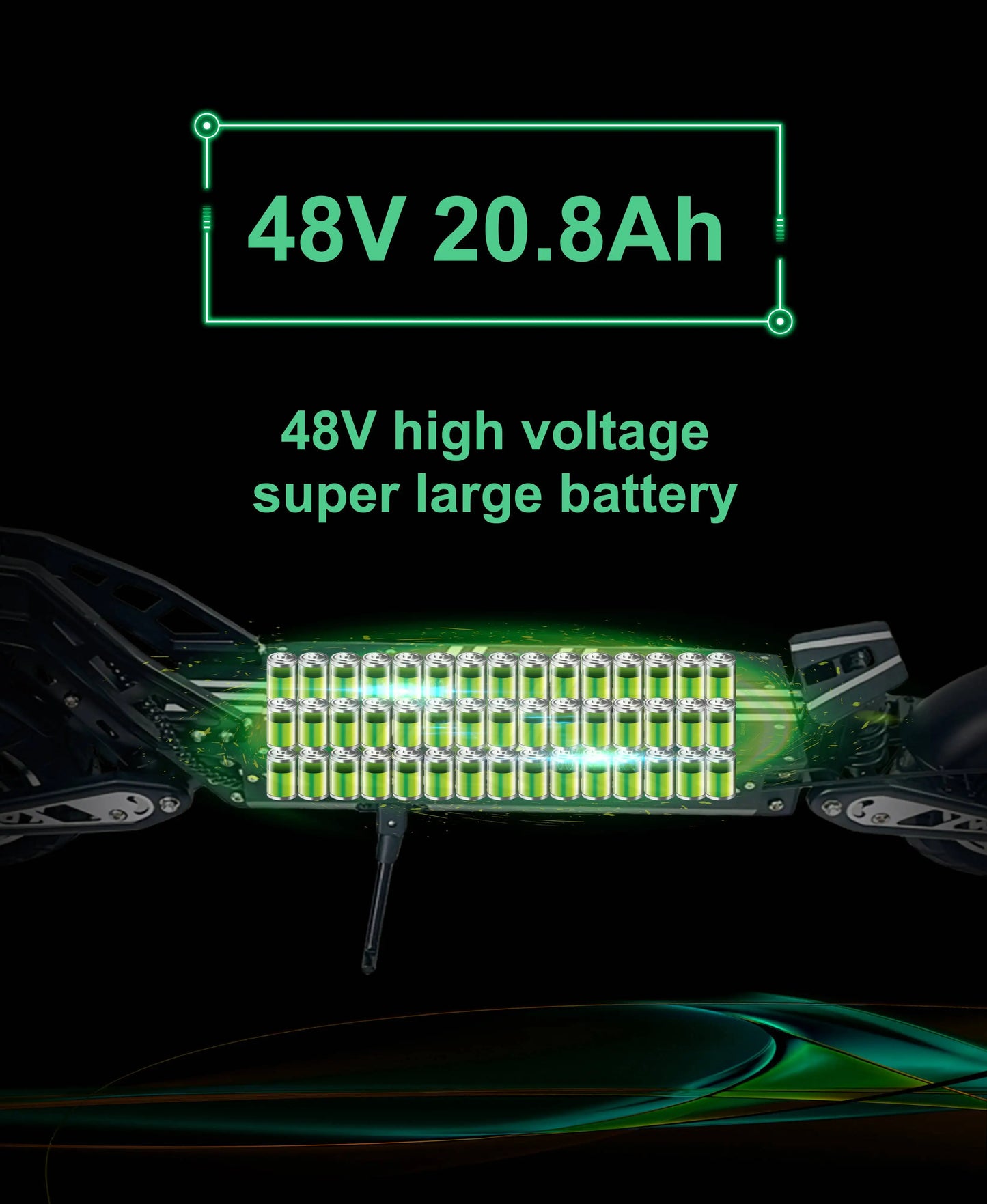 Off-Road  Dual Motor 48V 52V 20.8Ah Electric Scooter 1200W