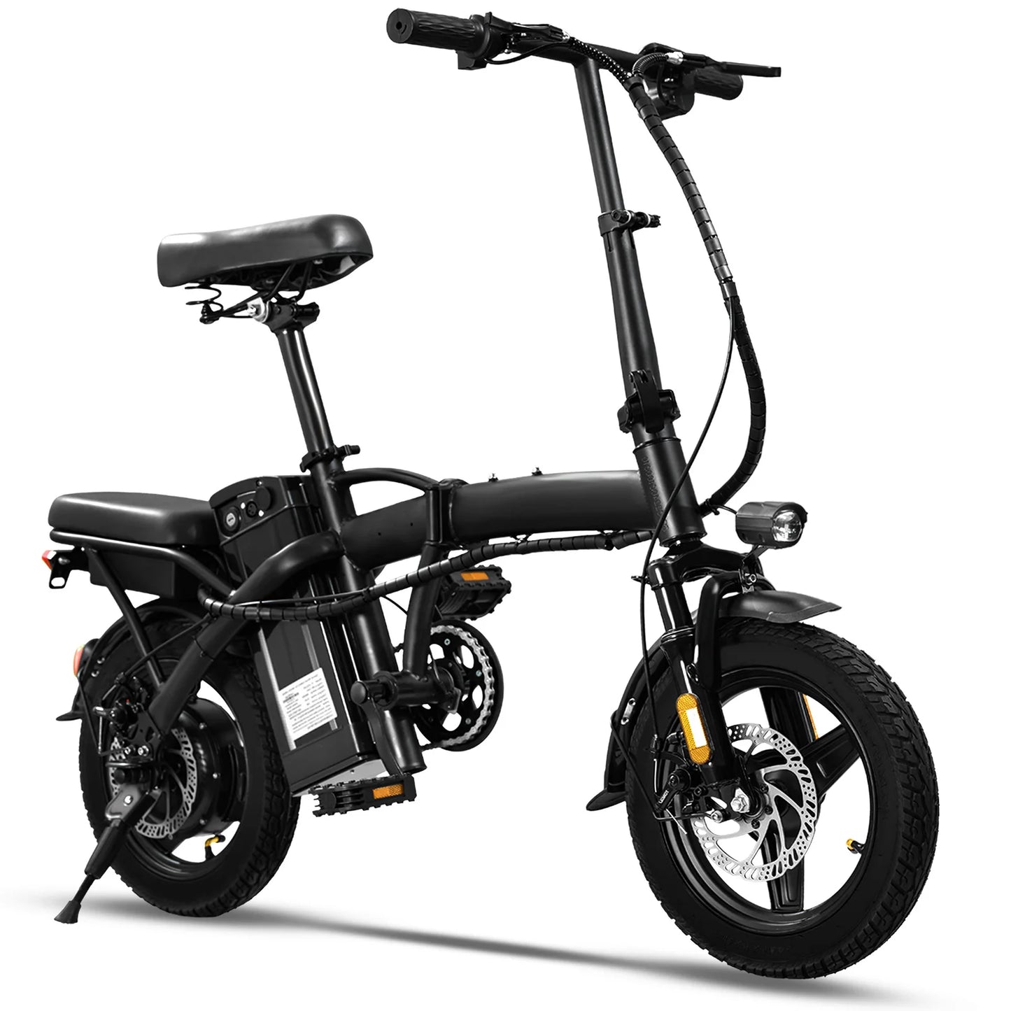 400W motor adult electric bicycle, foldable with seat and basket