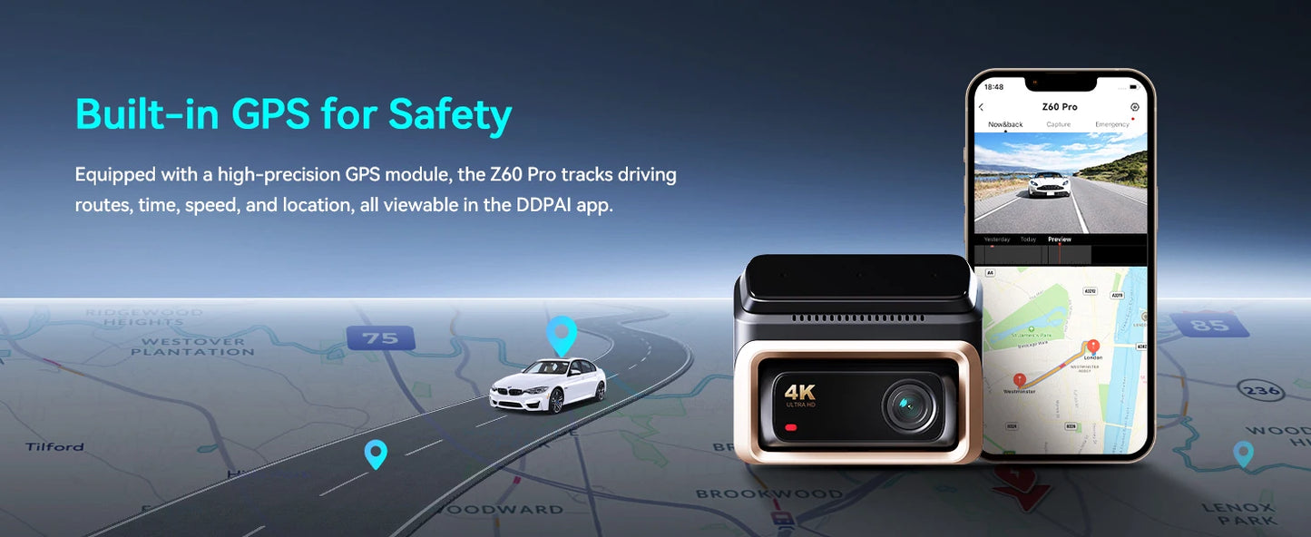 2025 4K Dash Cam Front and Rear Car Camera