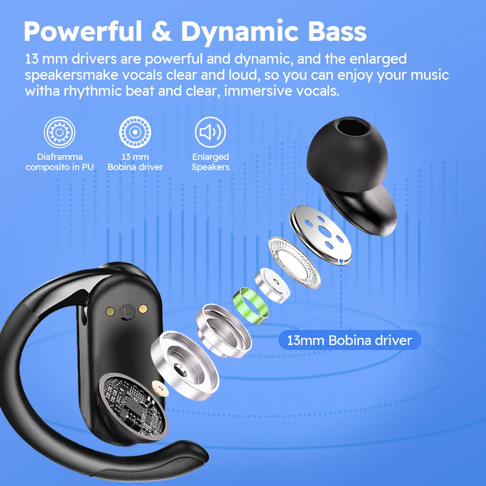 Bluetooth Earphone 20 Hours Play Time Swimming Waterproof Earbuds