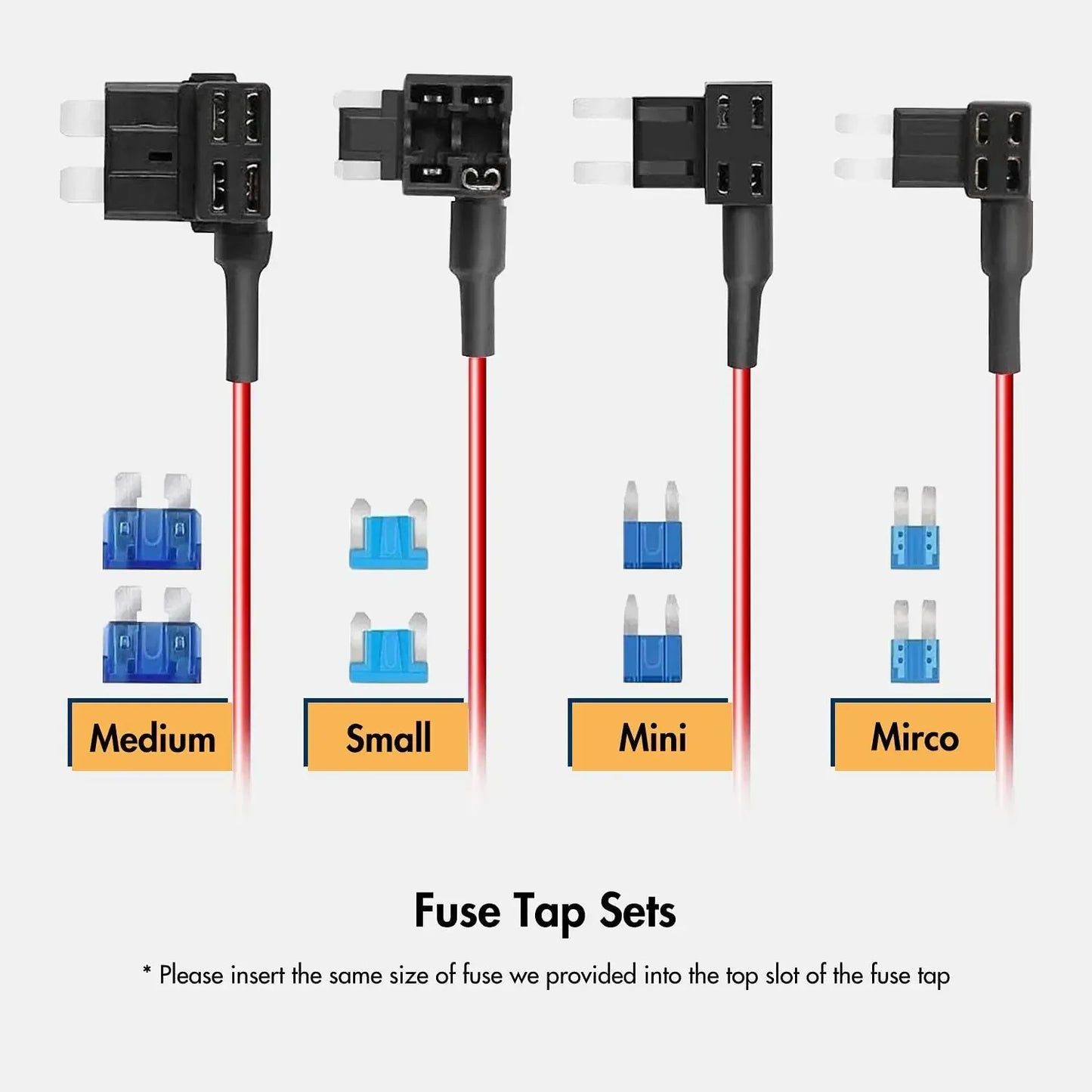 Dash Cam Hardwire Kit USB Cable Kit 12V- 24V To 5V 4 Fuse Kit