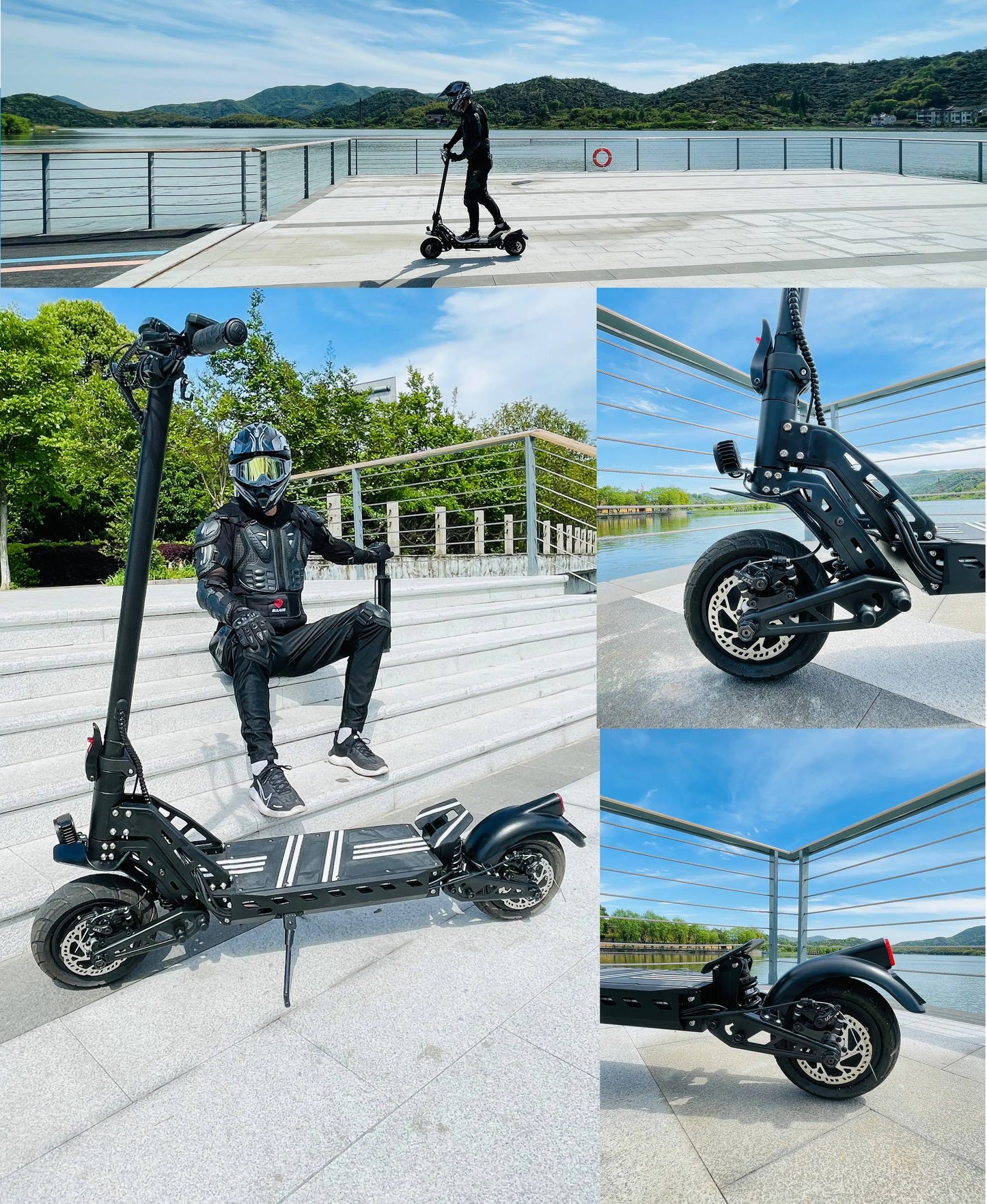 Off-Road  Dual Motor 48V 52V 20.8Ah Electric Scooter 1200W