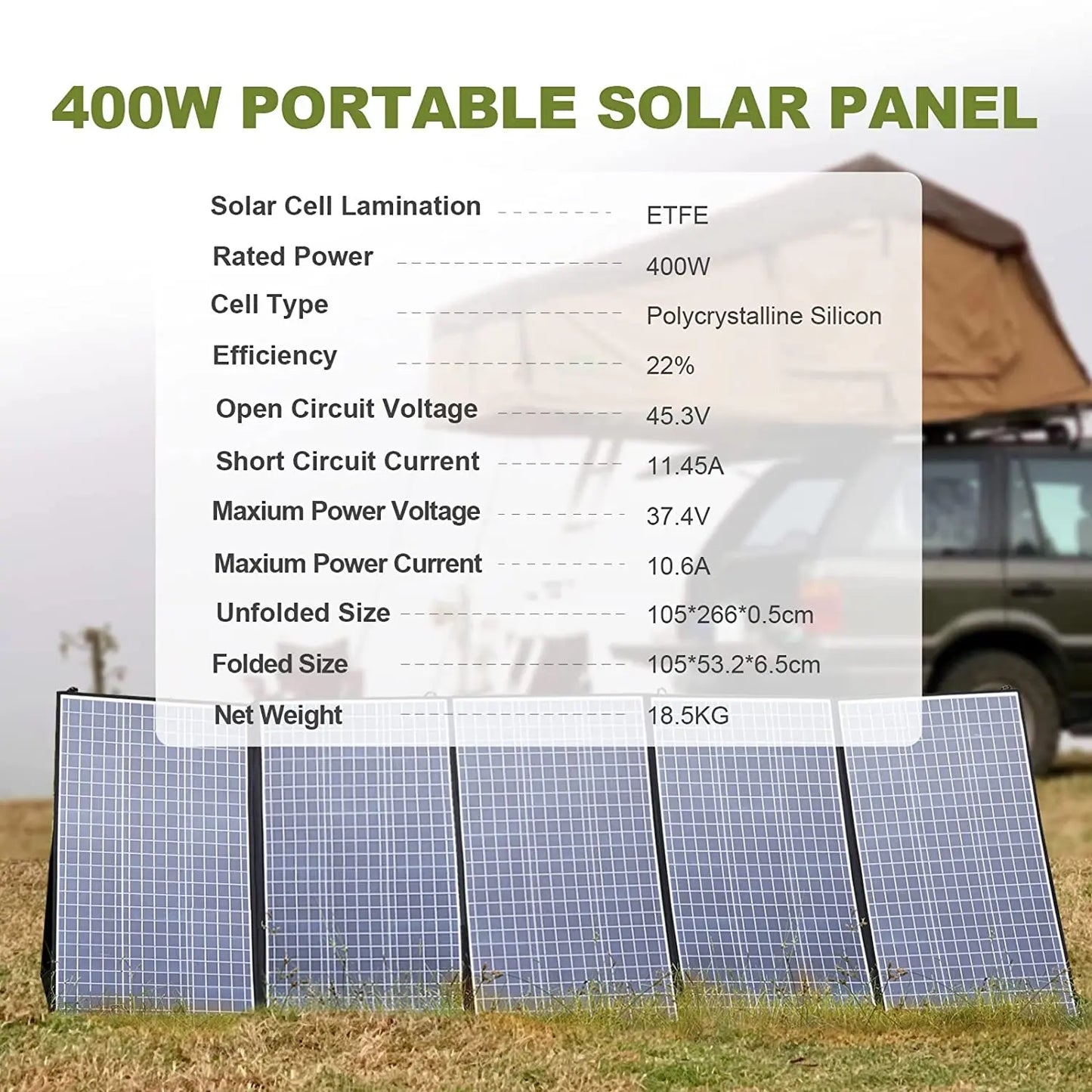 ALLPOWERS Foldable Solar Panel 400W / 200W / 140W / 100W / 60W
