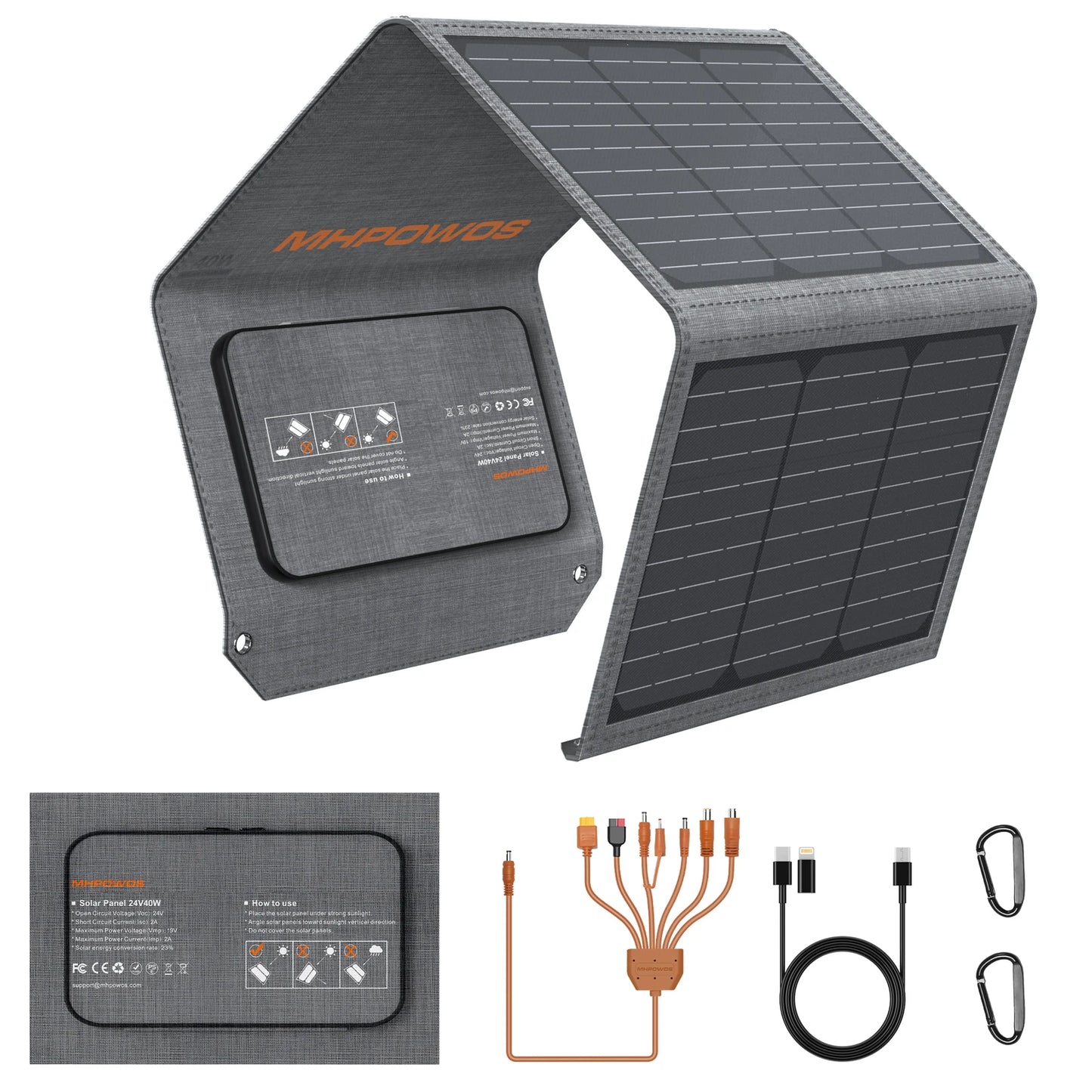 MHPOWOS 19V Foldable Solar Panel