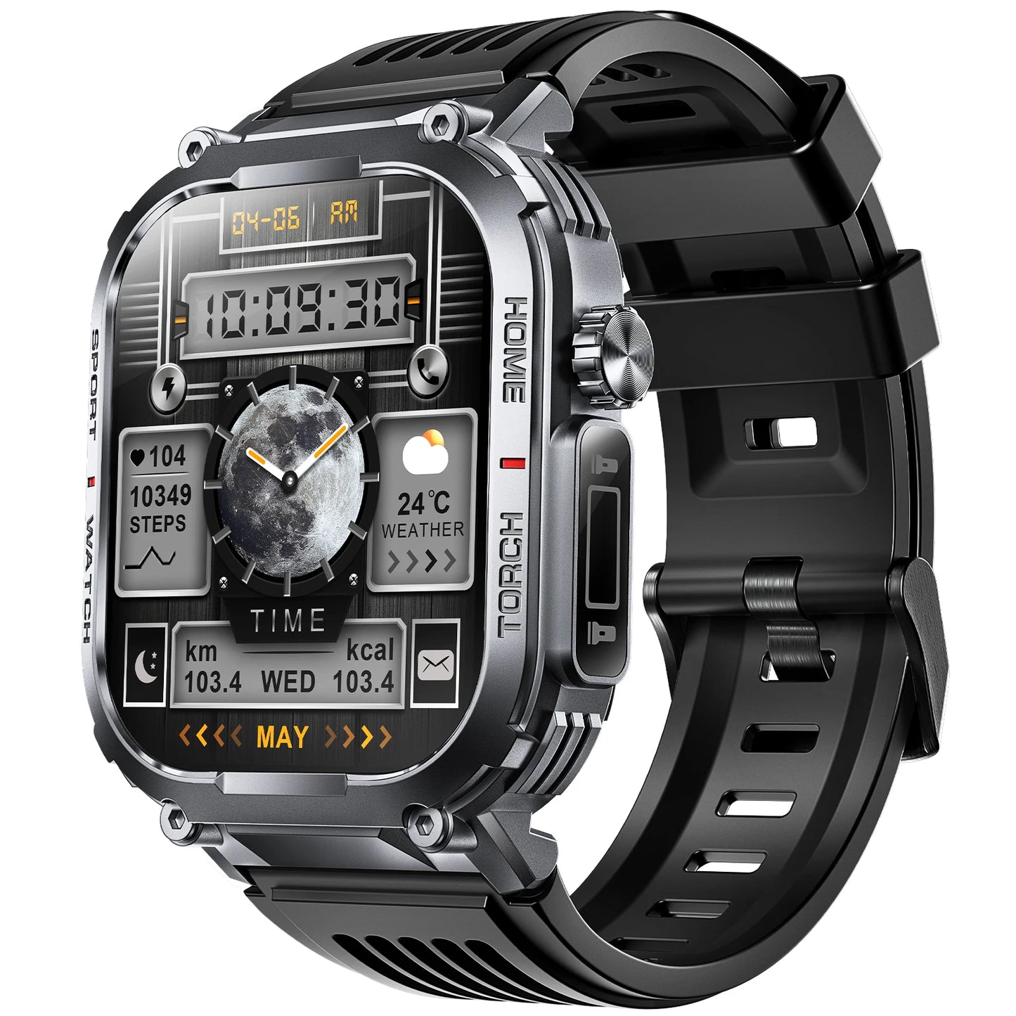 Smart Watch, Waterproof  With Compass And LED Flashlight