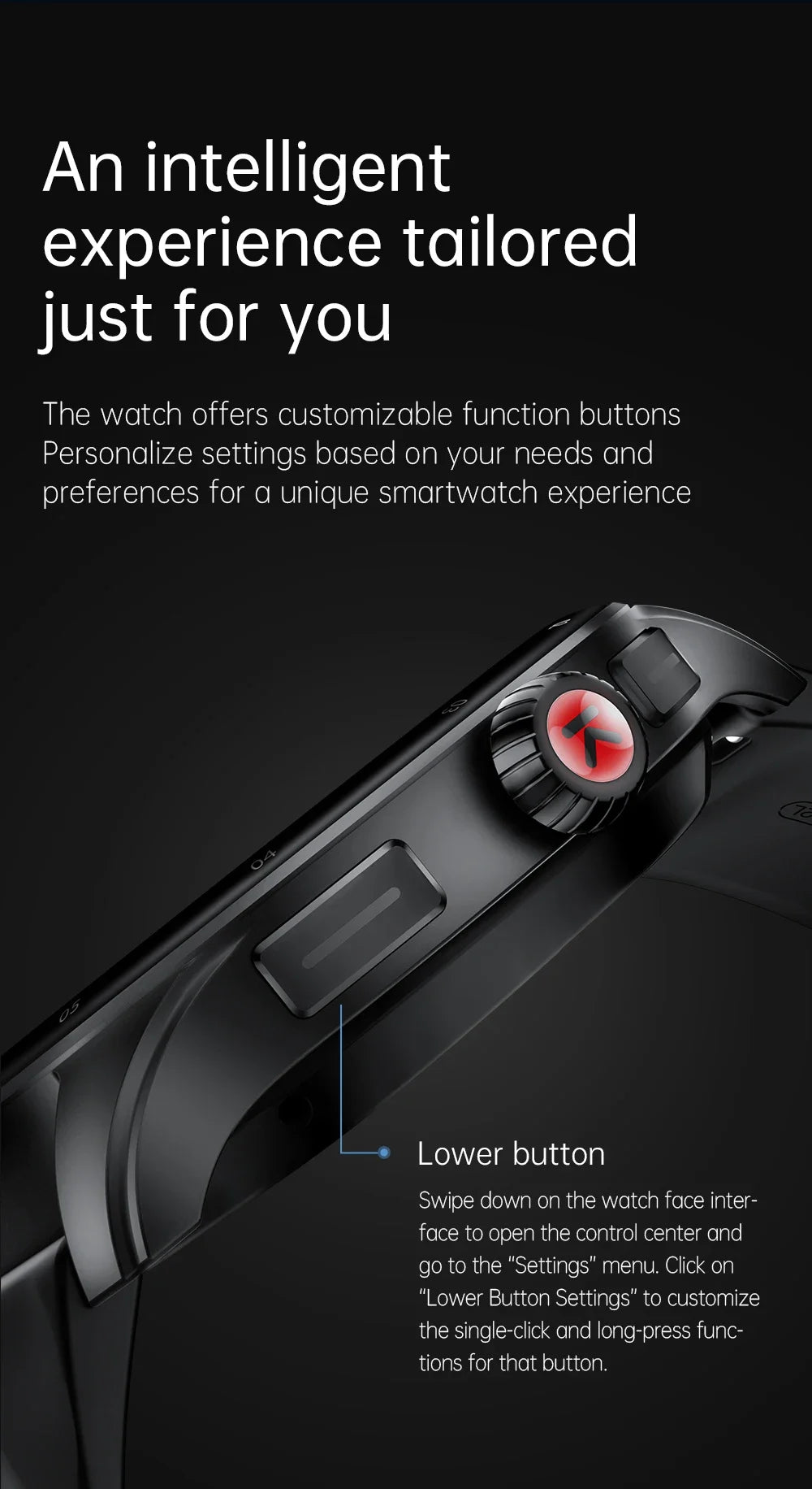 Smartwatch 1.43" AMOLED IP68 Waterproof Bluetooth 5.2 Fitness, Heart Rate, Blood Oxygen Monitor