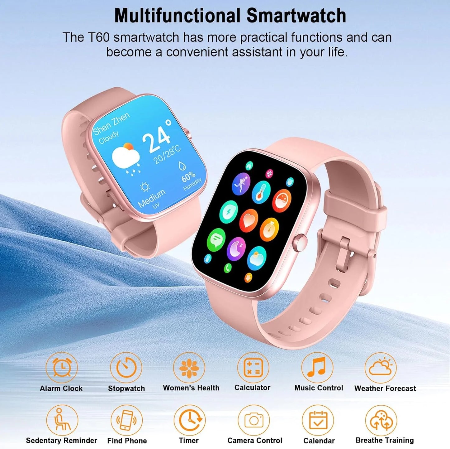 Smart Watch, 1.91" Waterproof Fitness Tracker, 110+ Sport Modes,